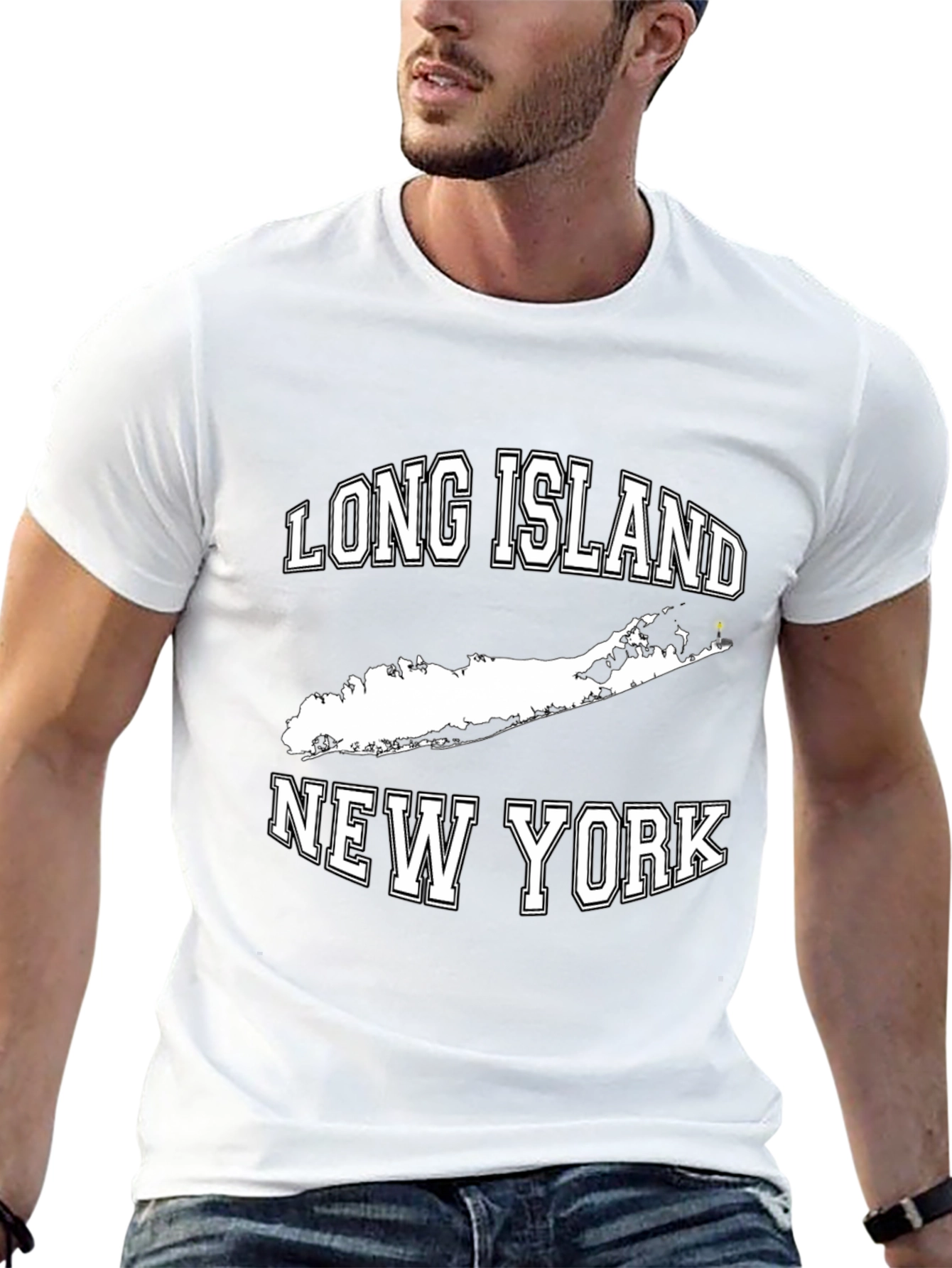 Long Island New York T-Shirt - Black