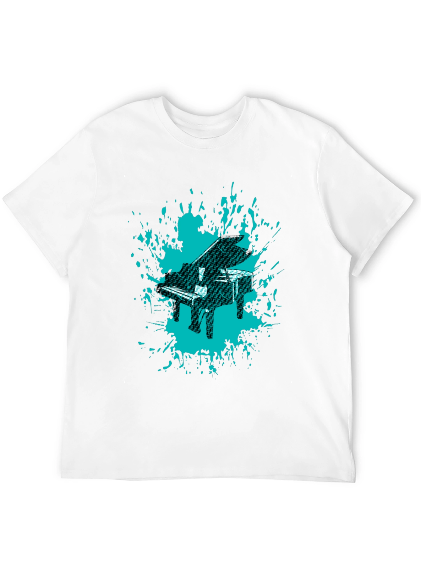 Piano Splash Graphic Tee - Cool Music Lovers Shirt