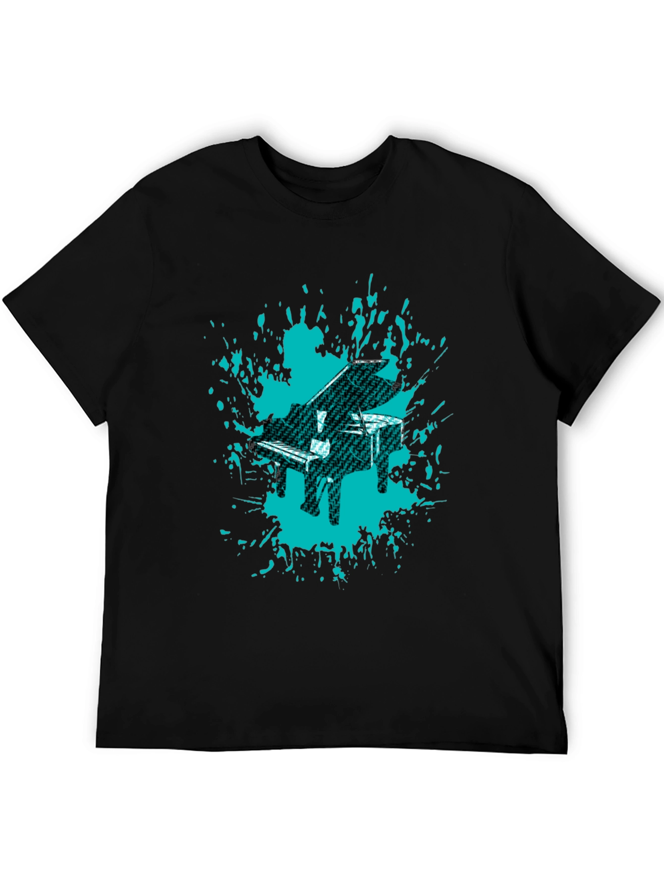 Piano Splash Graphic Tee - Cool Music Lovers Shirt