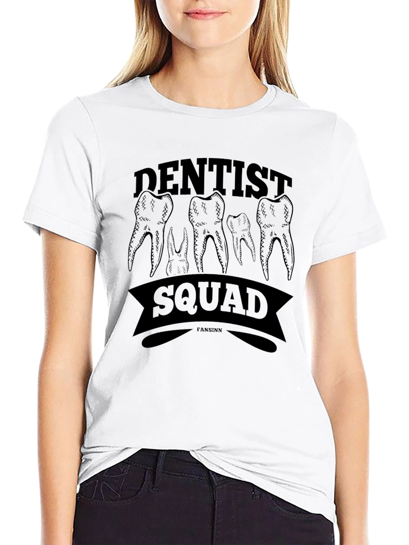 Dentist Squad Graphic T-Shirt - Black Cotton Tee