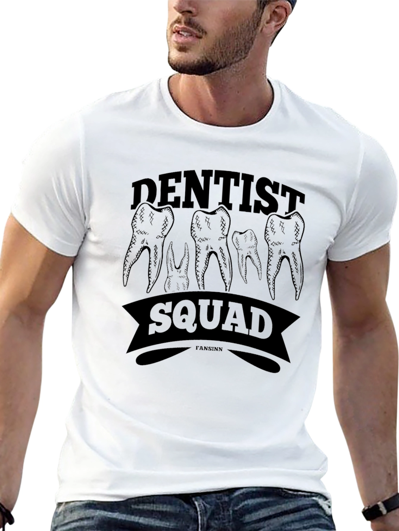 Dentist Squad Graphic T-Shirt - Black Cotton Tee