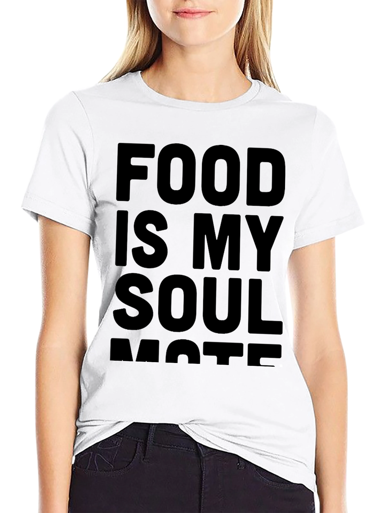 Food is My Soulmate Black T-Shirt