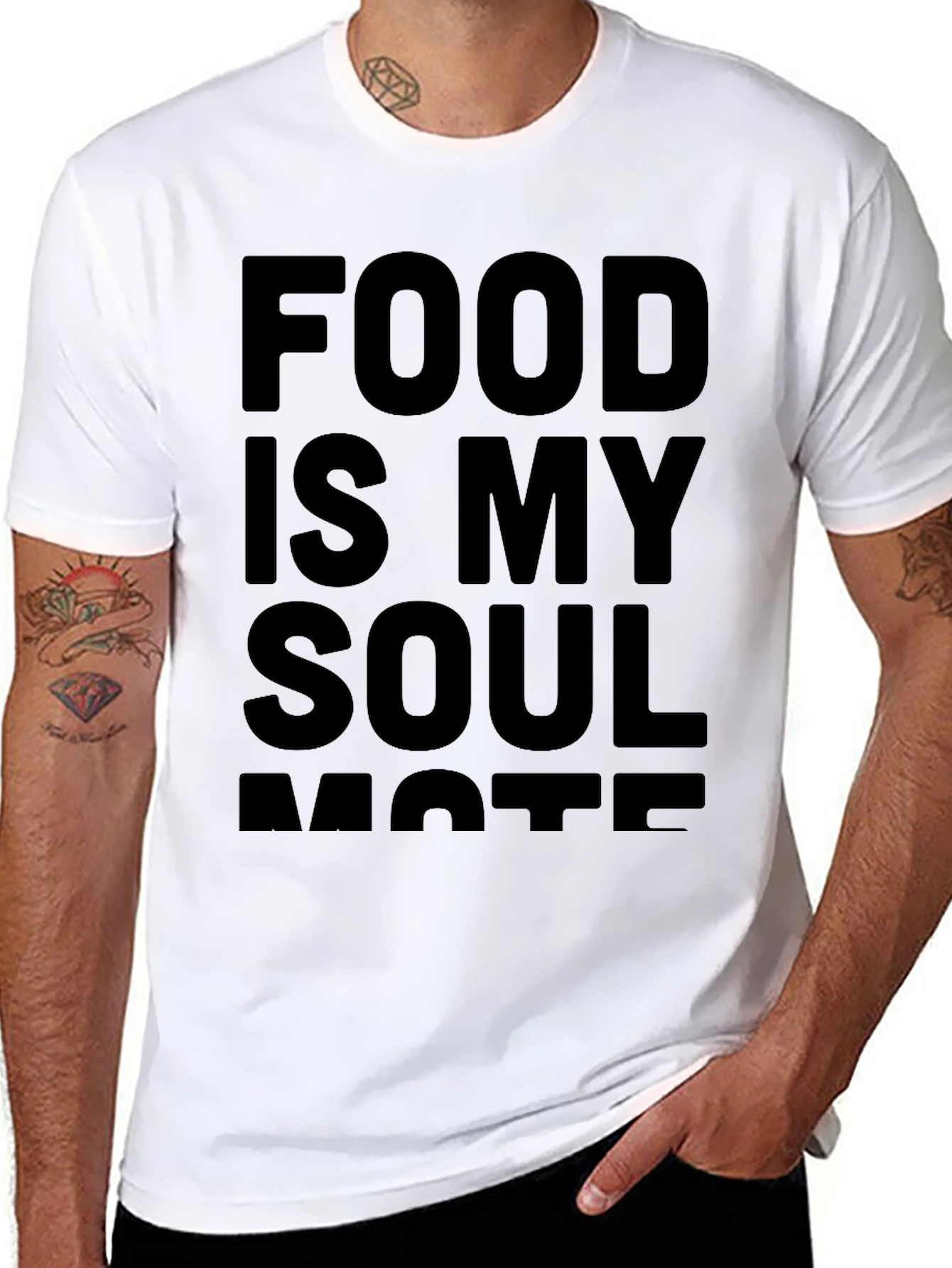 Food is My Soulmate Black T-Shirt