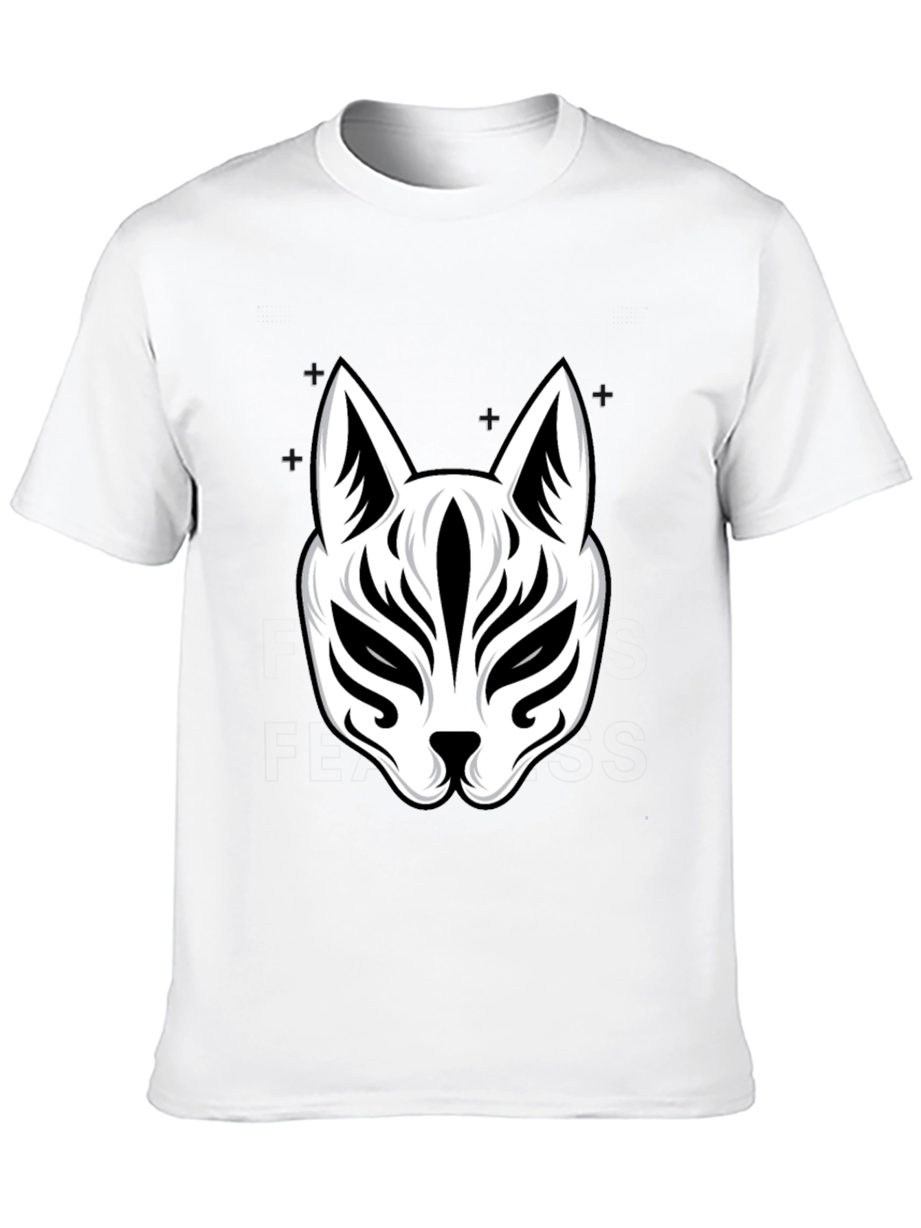 Fox Mask Graphic Tee - Stylish Black T-Shirt