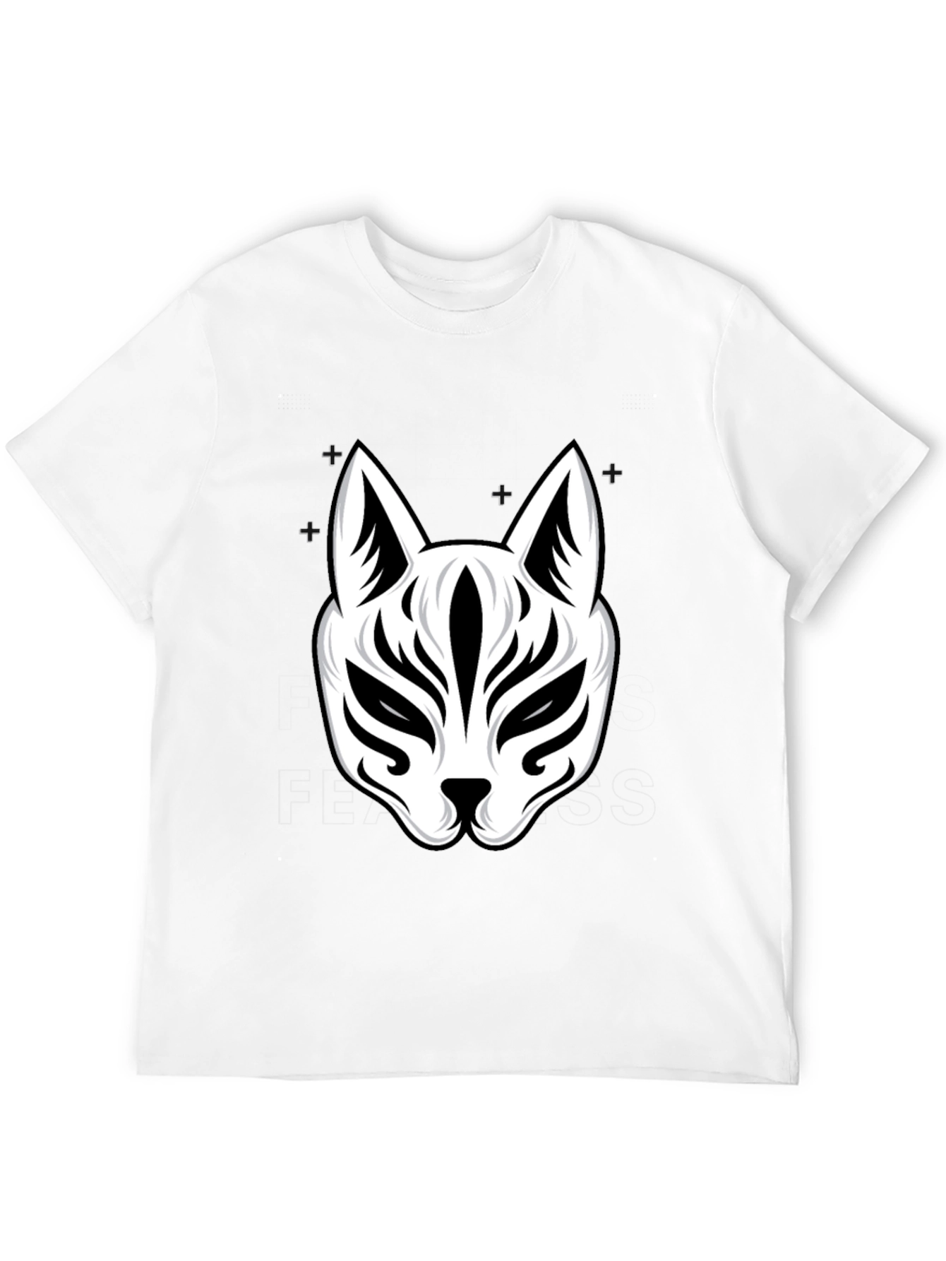Fox Mask Graphic Tee - Stylish Black T-Shirt