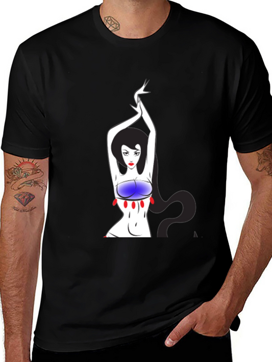 Unique Graphic T-Shirt - Artistic Woman Design