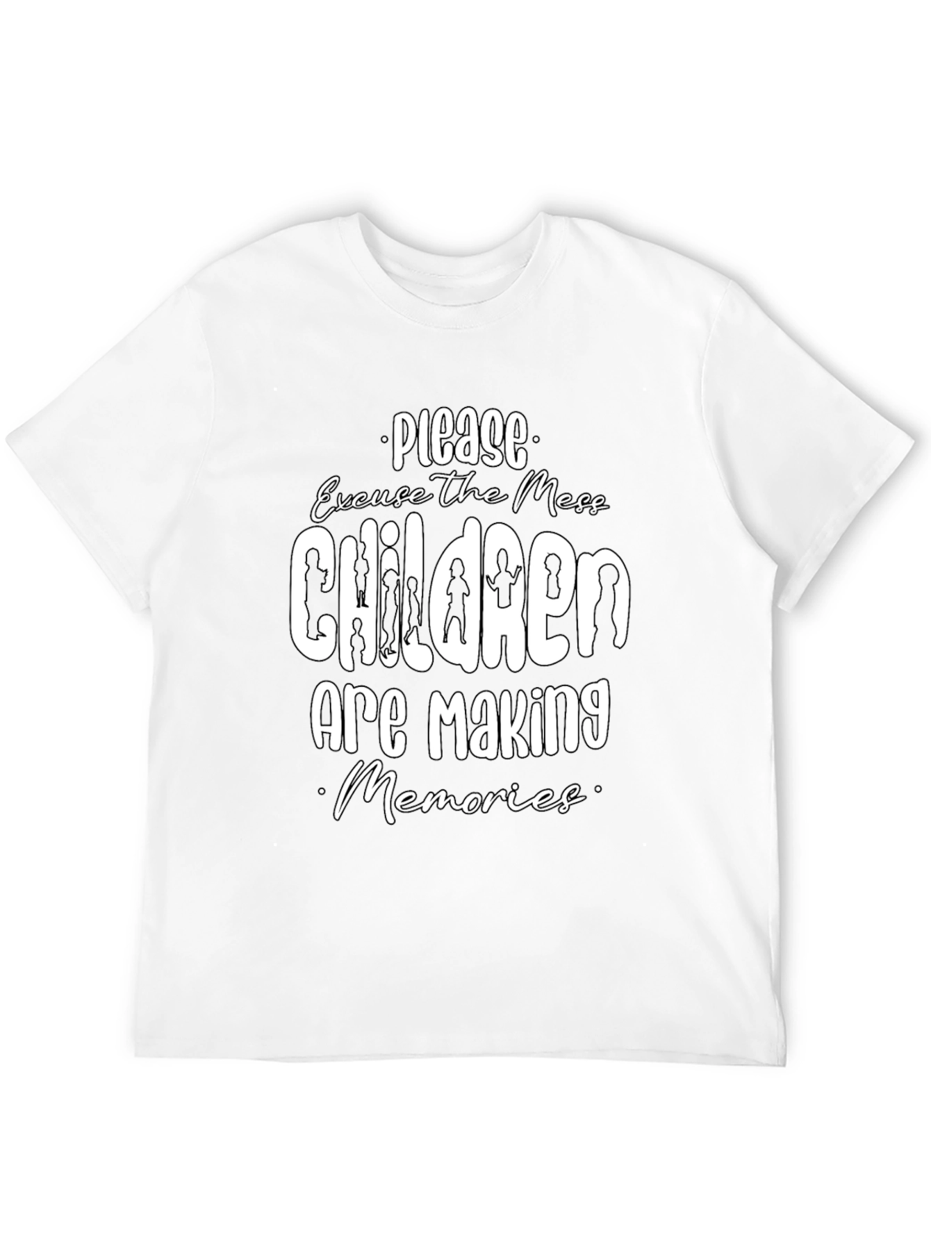 Please Excuse The Mess Black Graphic T-Shirt