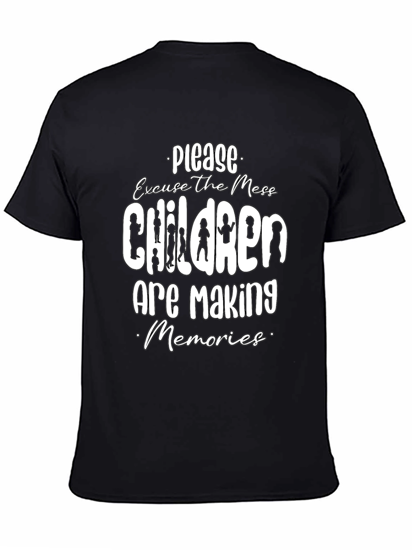 Please Excuse The Mess Black Graphic T-Shirt