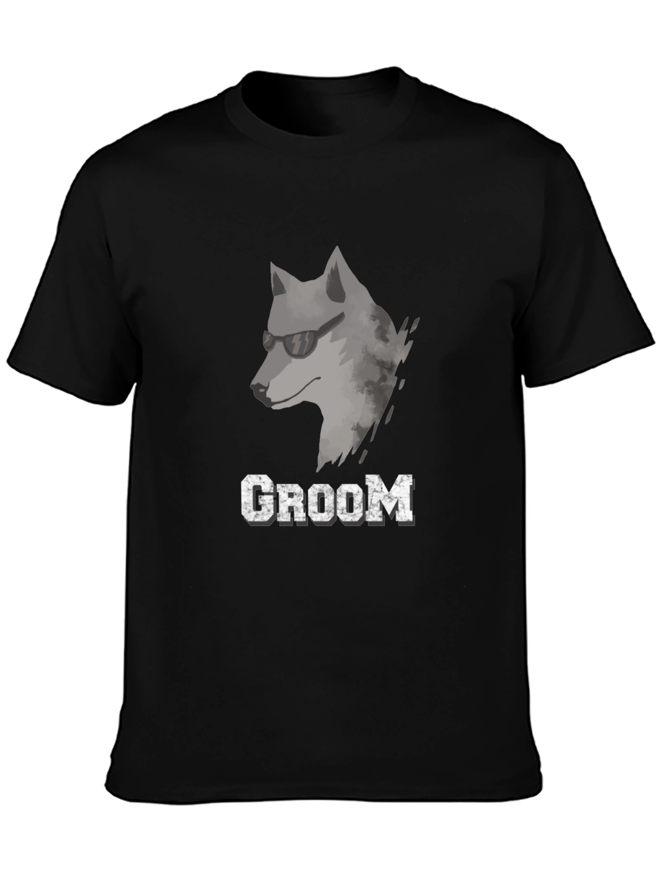 Cool Wolf Groom T-Shirt