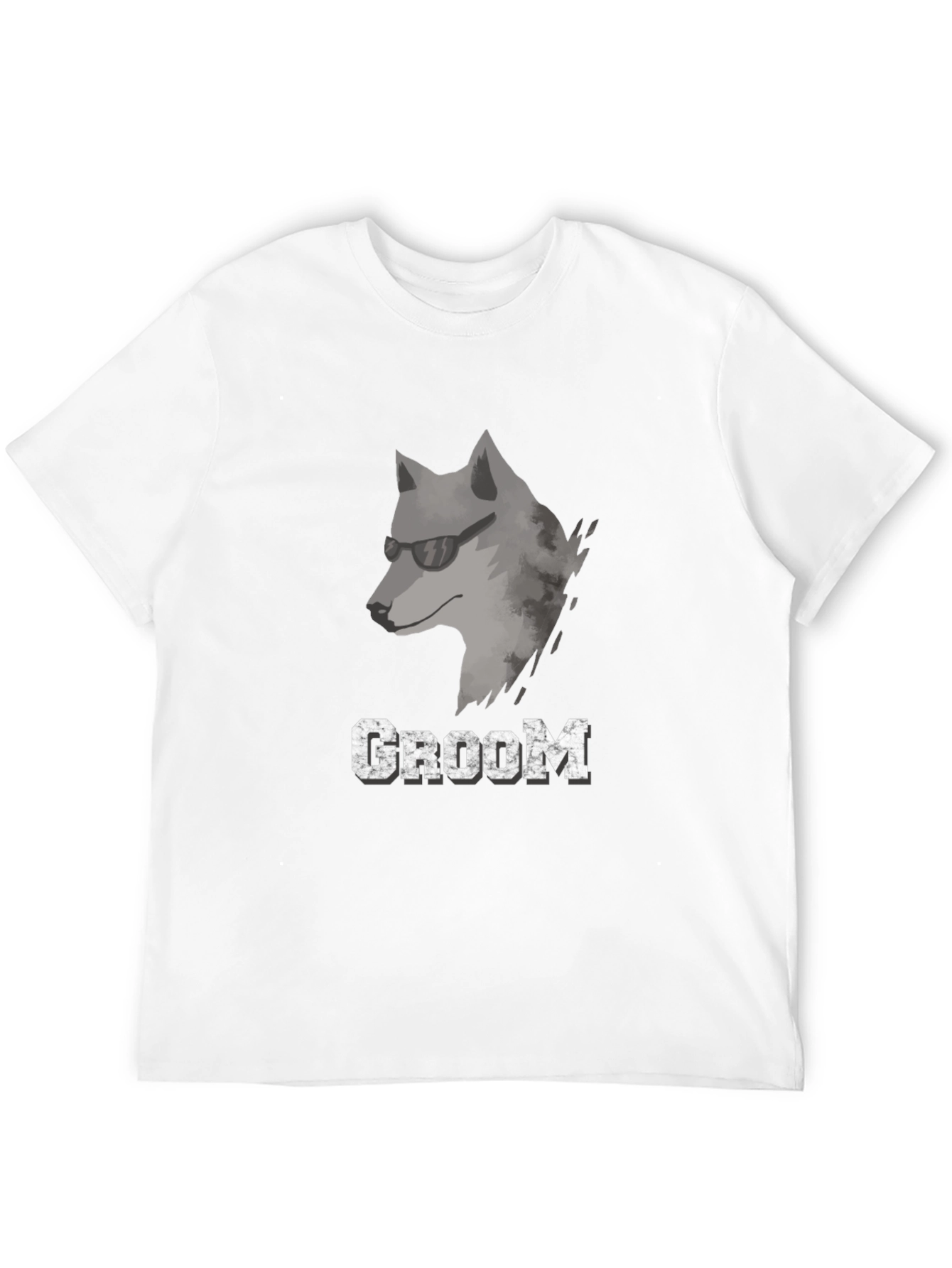 Cool Wolf Groom T-Shirt