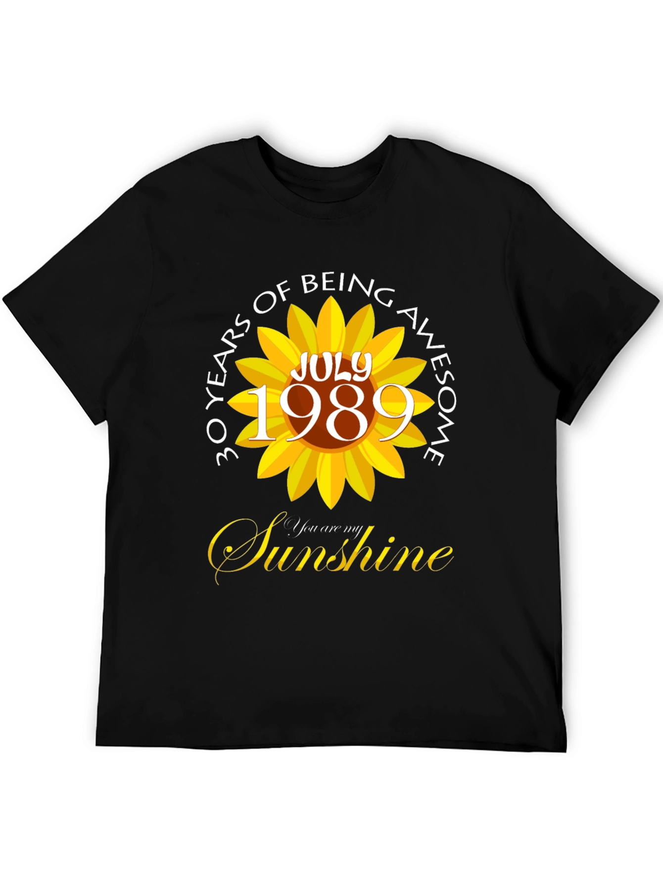 30 Years of Being Awesome Sunflower T-Shirt