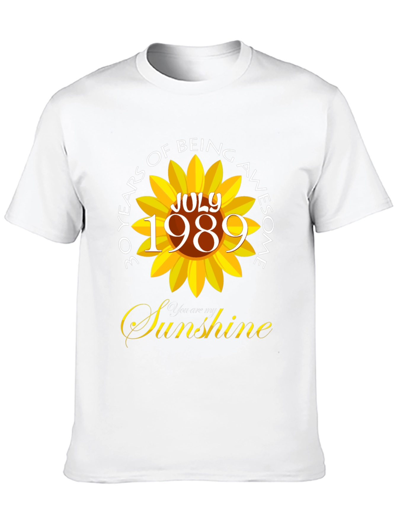 30 Years of Being Awesome Sunflower T-Shirt