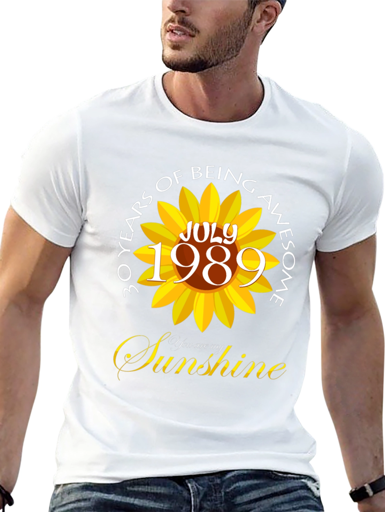 30 Years of Being Awesome Sunflower T-Shirt