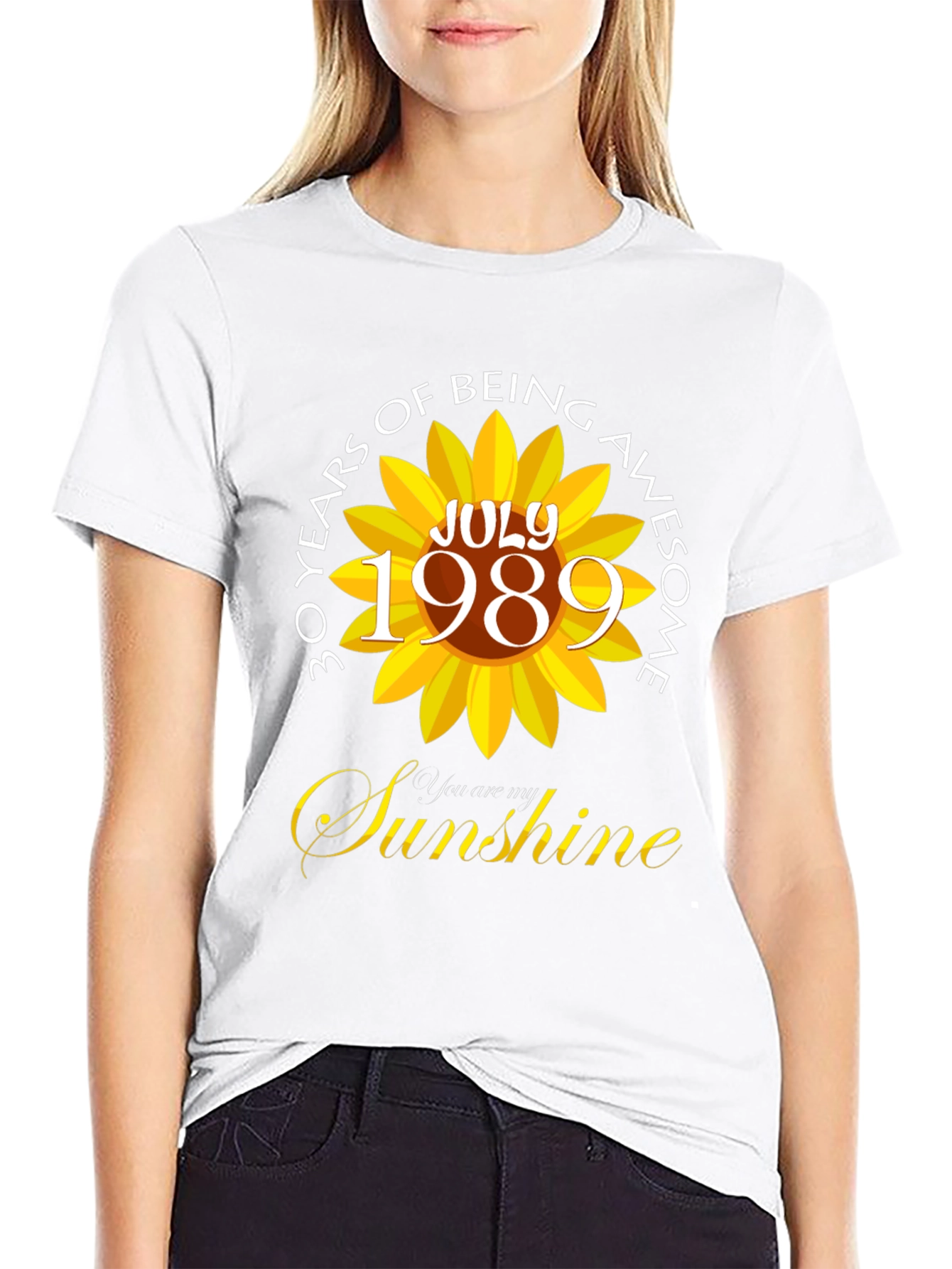 30 Years of Being Awesome Sunflower T-Shirt