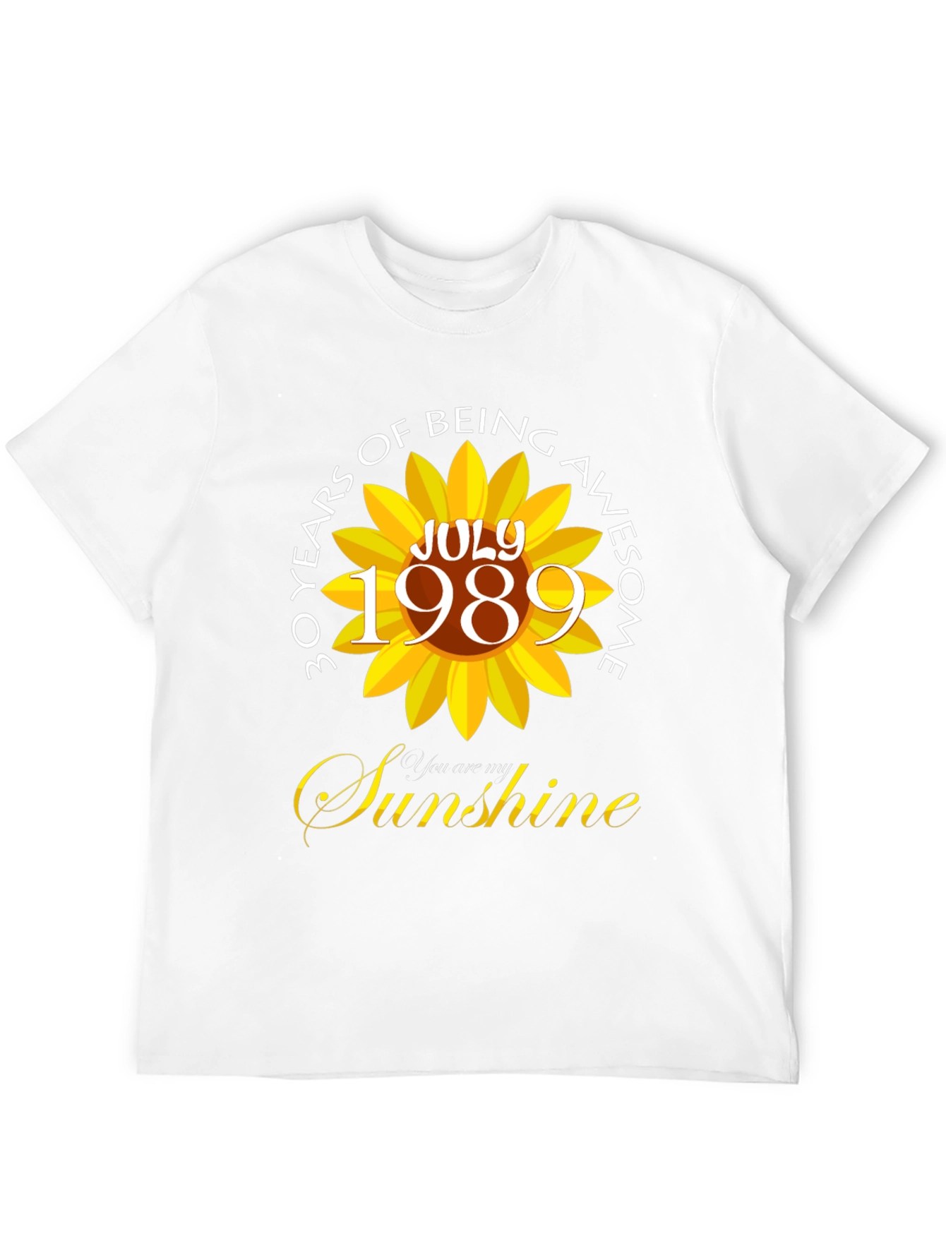 30 Years of Being Awesome Sunflower T-Shirt