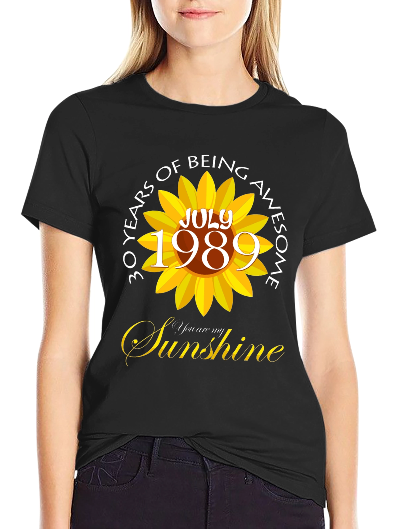 30 Years of Being Awesome Sunflower T-Shirt