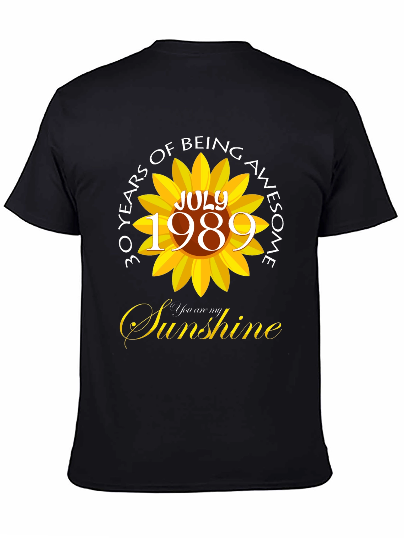 30 Years of Being Awesome Sunflower T-Shirt