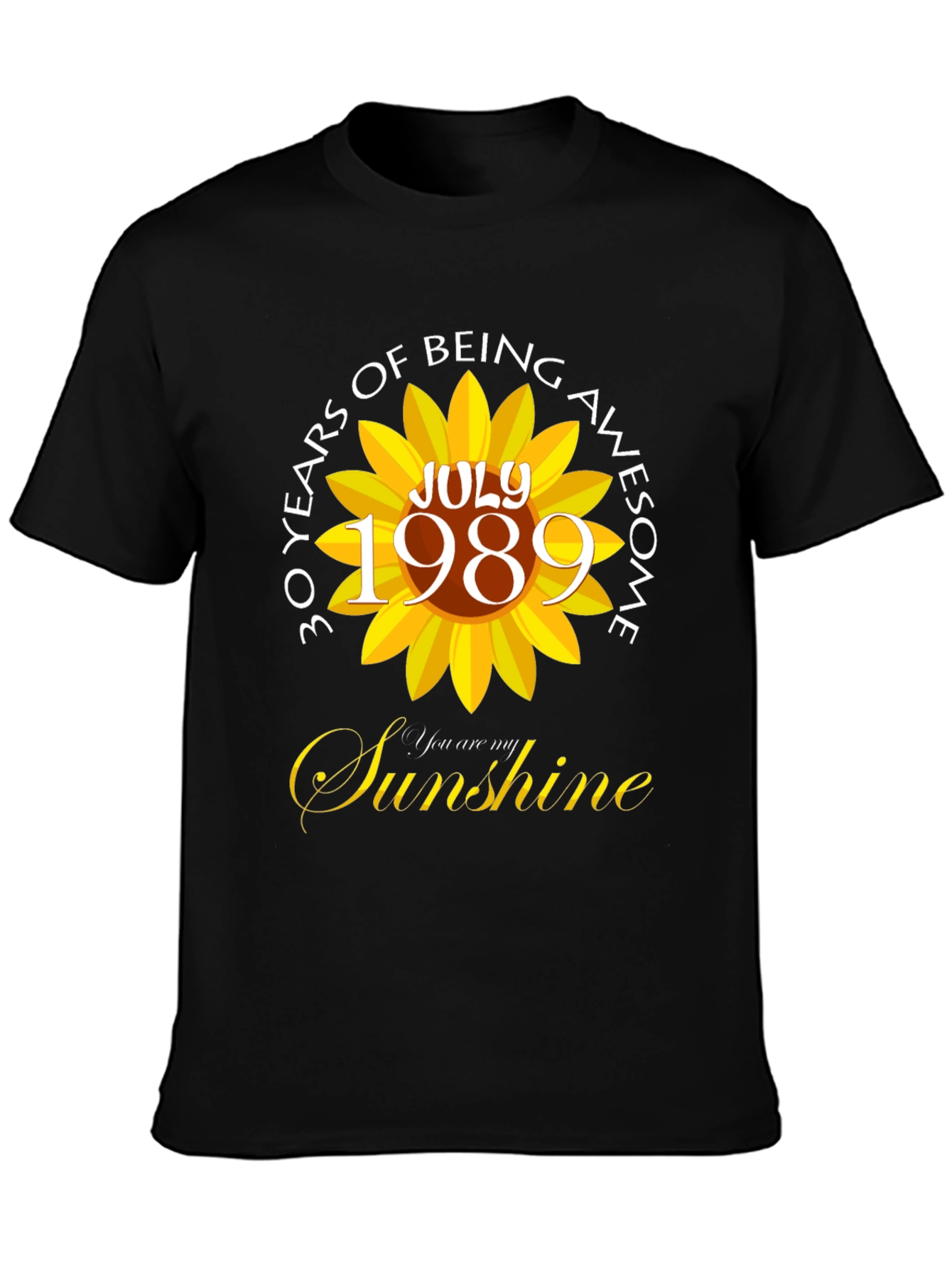 30 Years of Being Awesome Sunflower T-Shirt