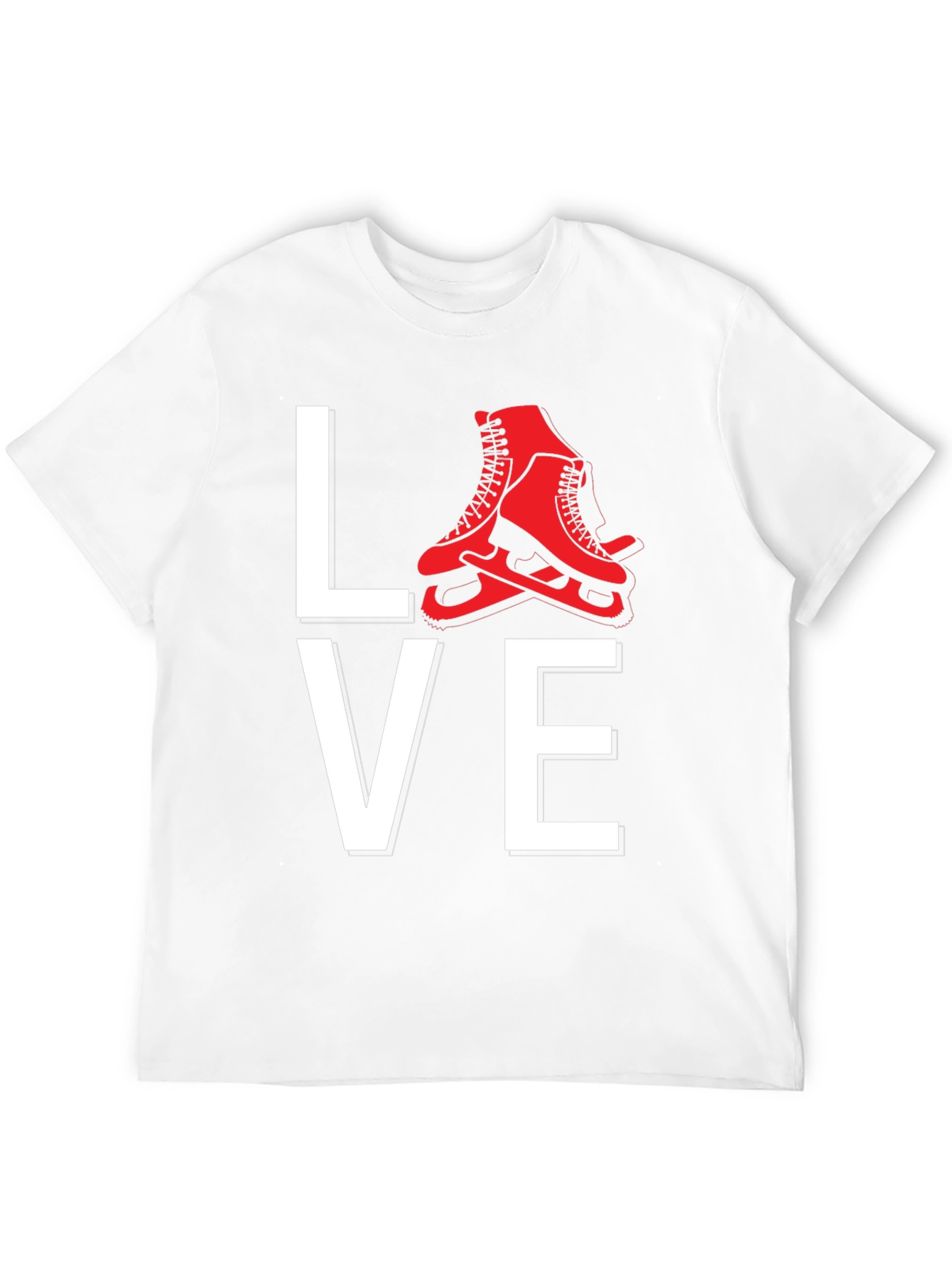 Love Ice Skating Graphic Tee Shirt