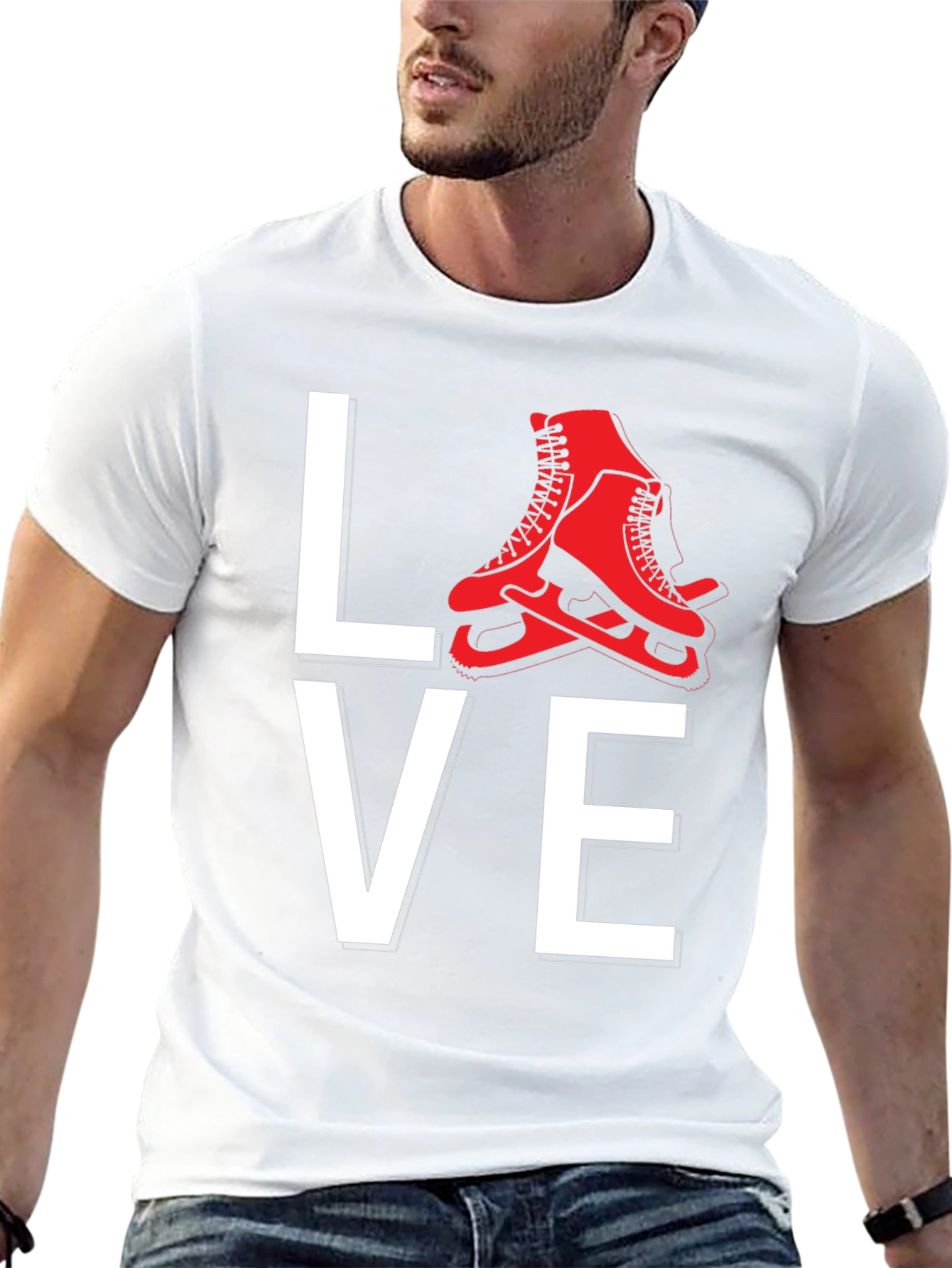 Love Ice Skating Graphic Tee Shirt