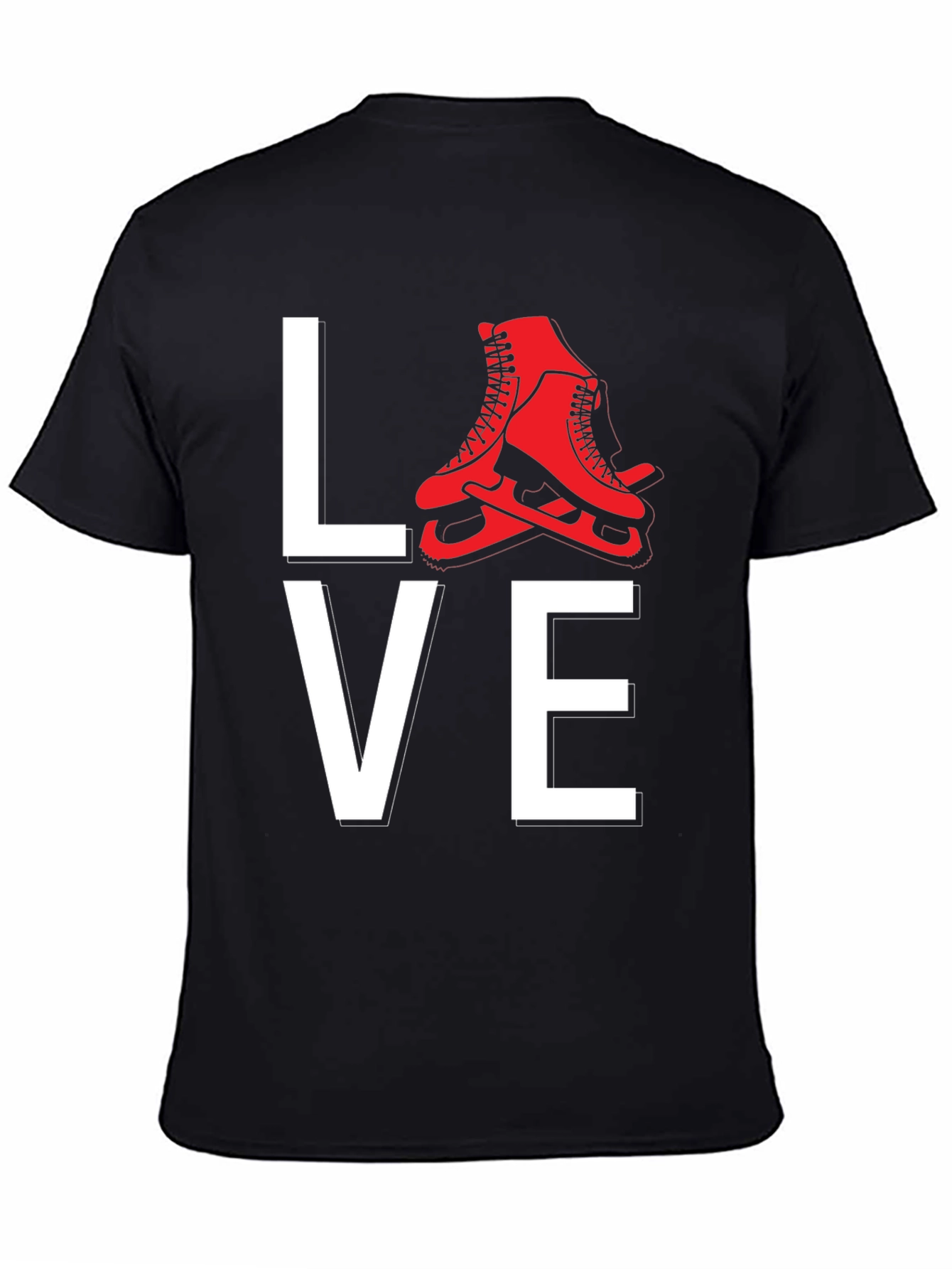Love Ice Skating Graphic Tee Shirt