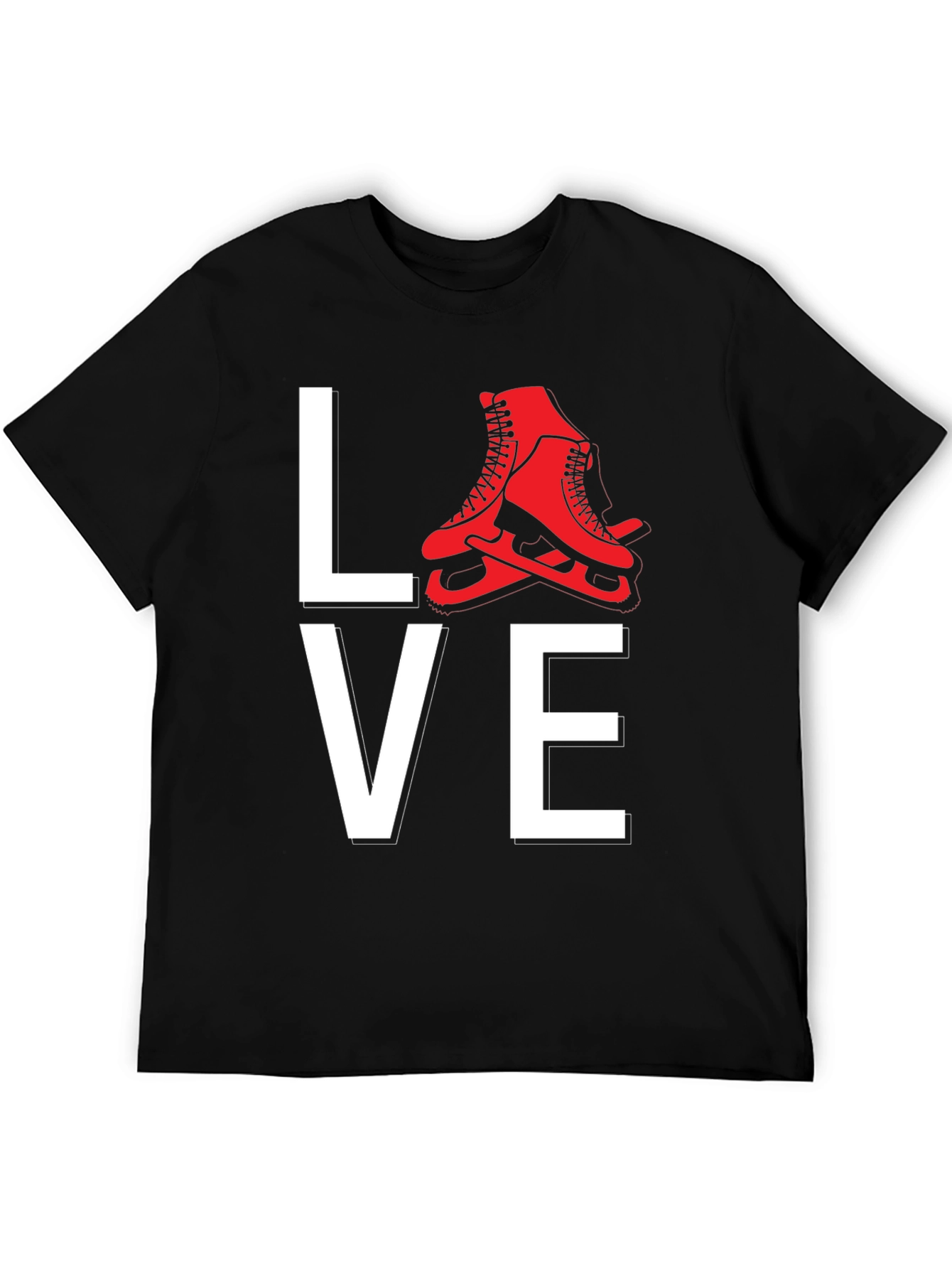 Love Ice Skating Graphic Tee Shirt