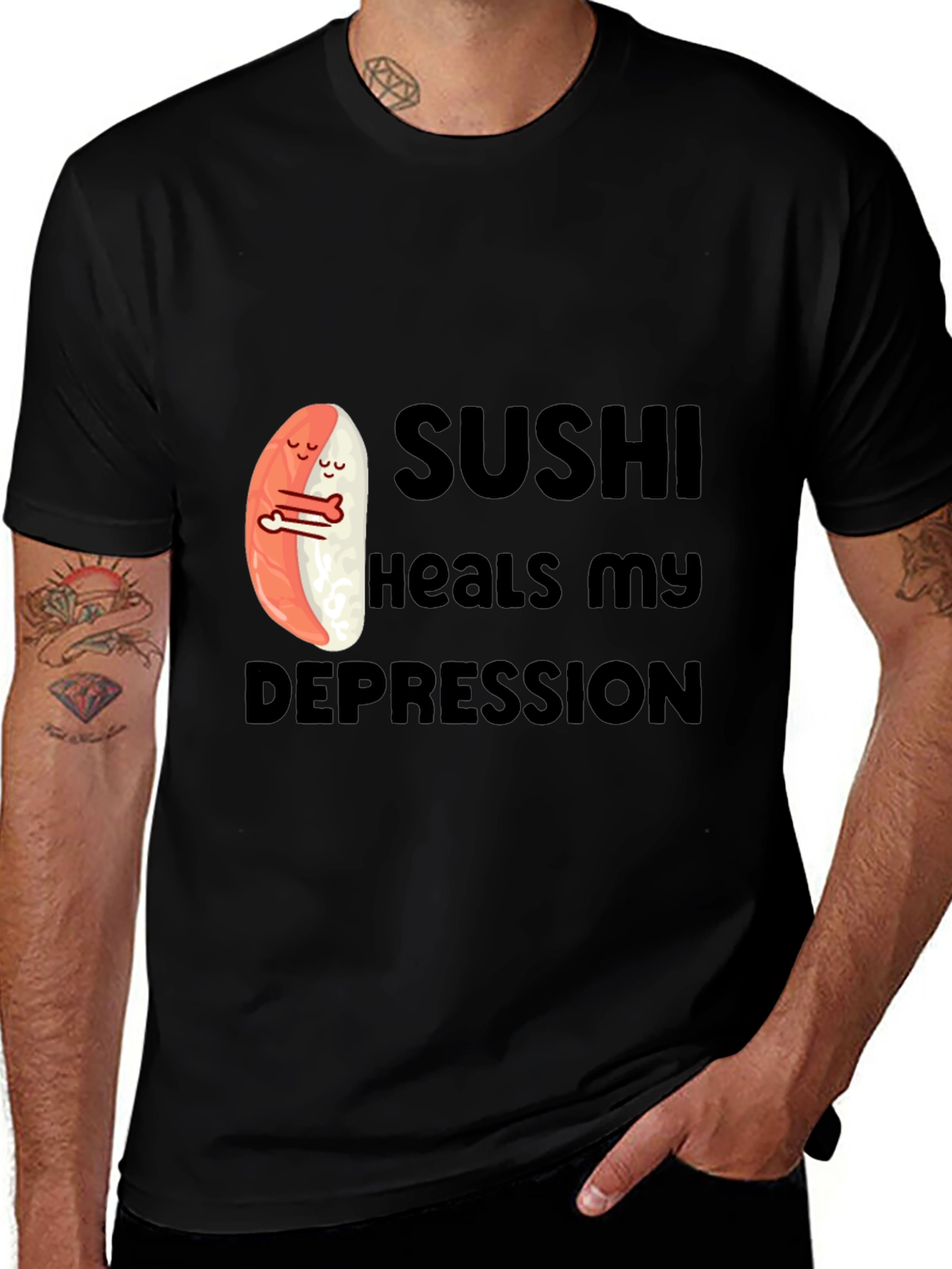 Sushi Heals My Depression Graphic T-Shirt