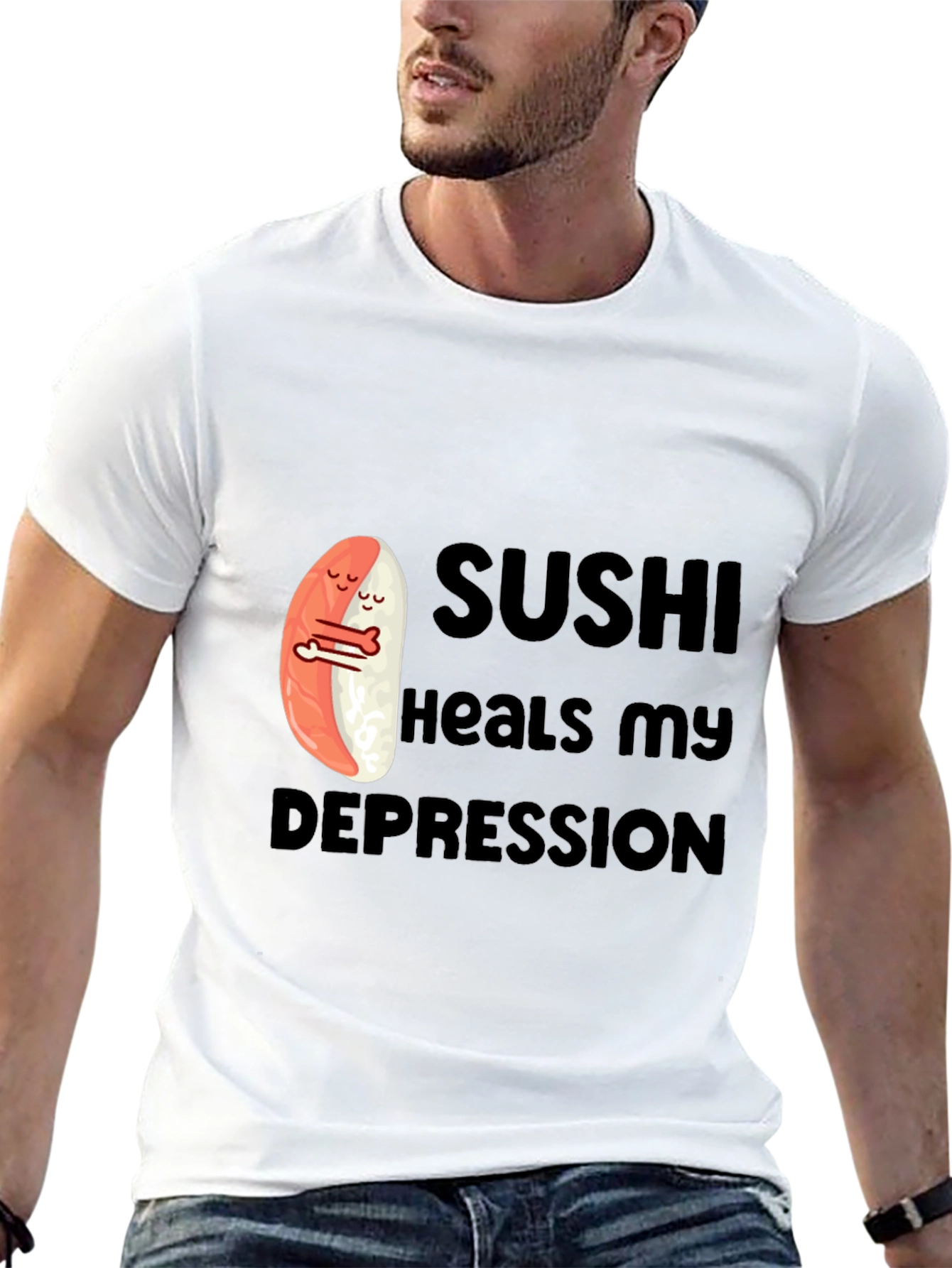 Sushi Heals My Depression Graphic T-Shirt