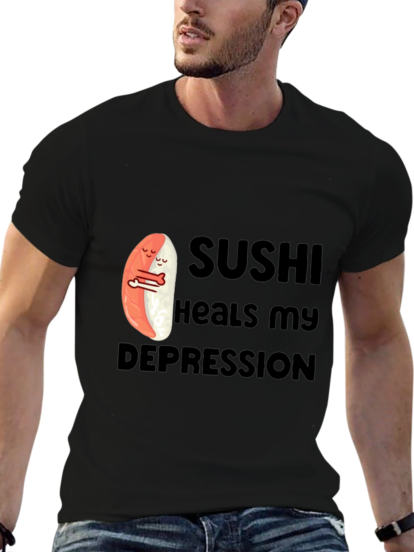 Sushi Heals My Depression Graphic T-Shirt