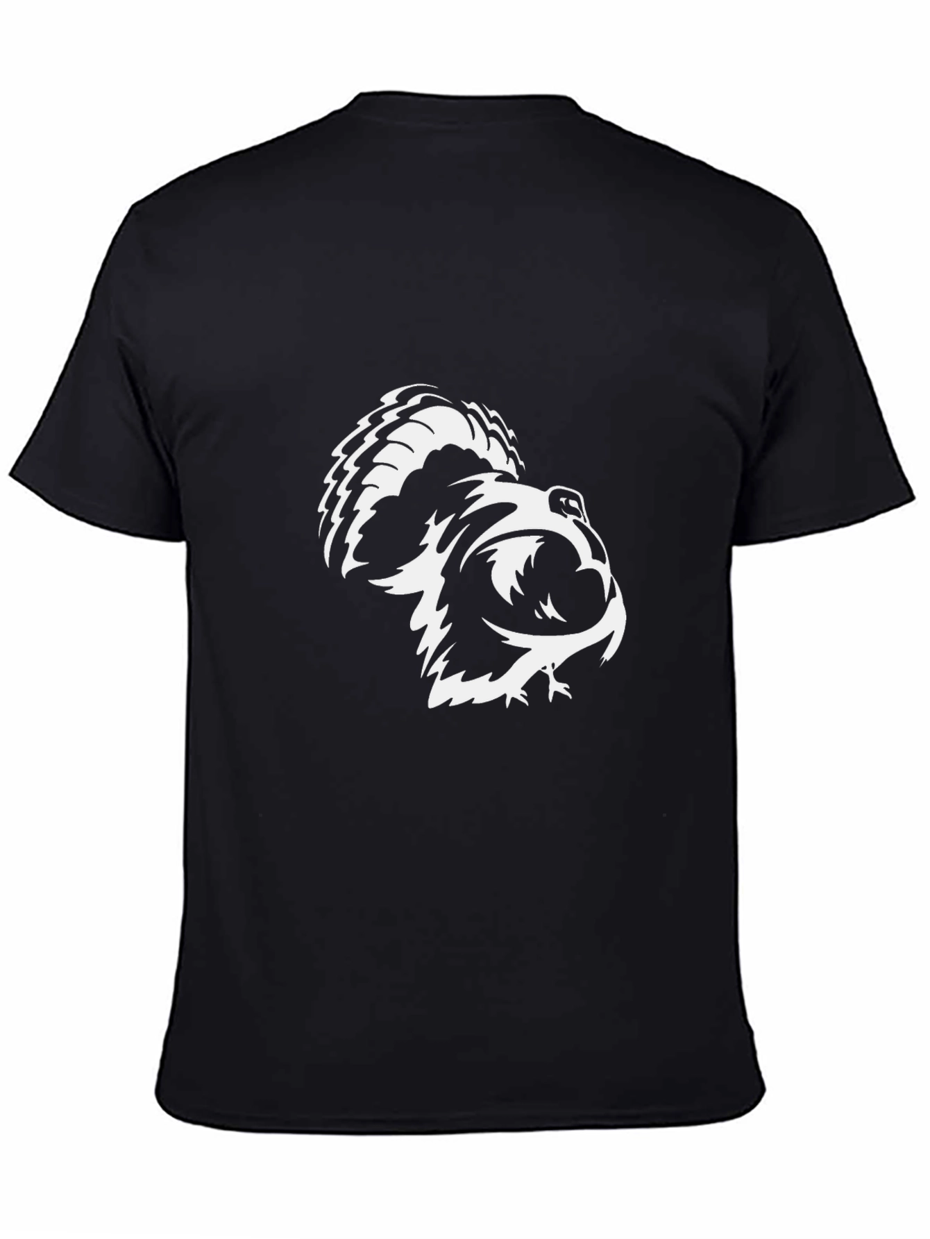 Mens Black T-Shirt with Bold Skunk Graphic Print