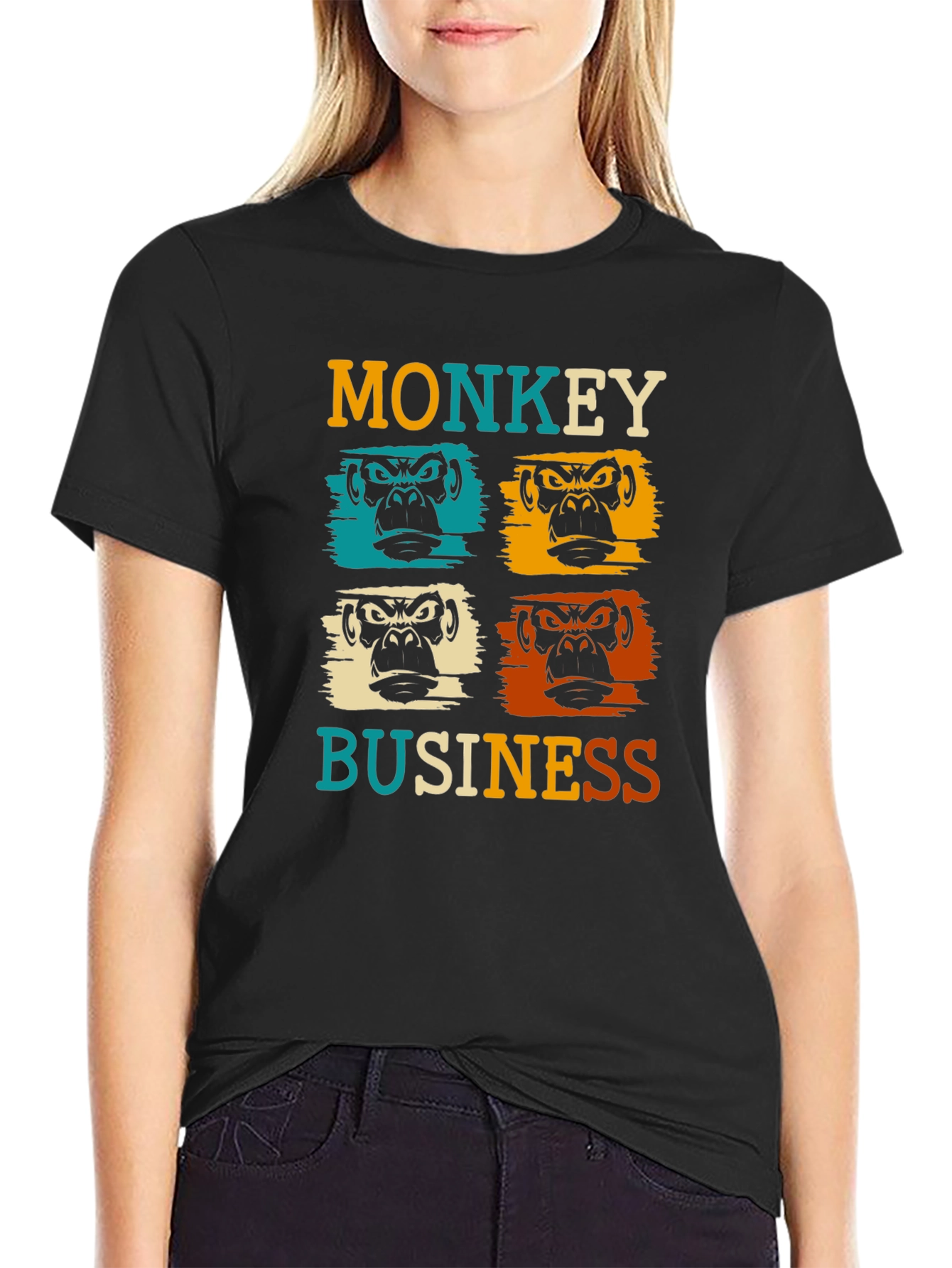 Monkey Business Graphic Tee - Retro Style