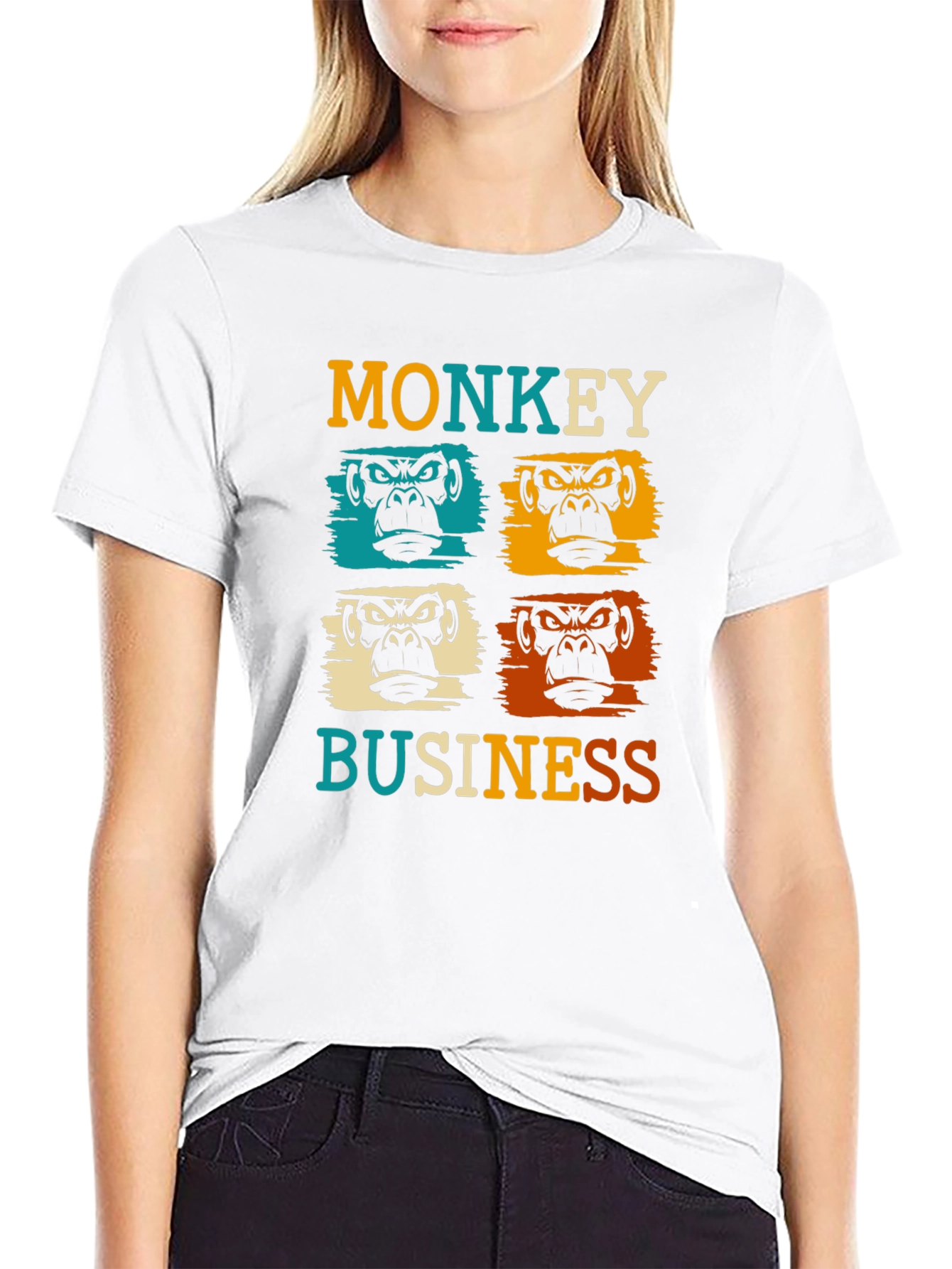 Monkey Business Graphic Tee - Retro Style