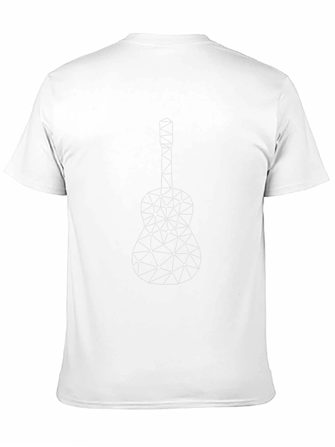 Geometric Guitar Graphic Tee - Black