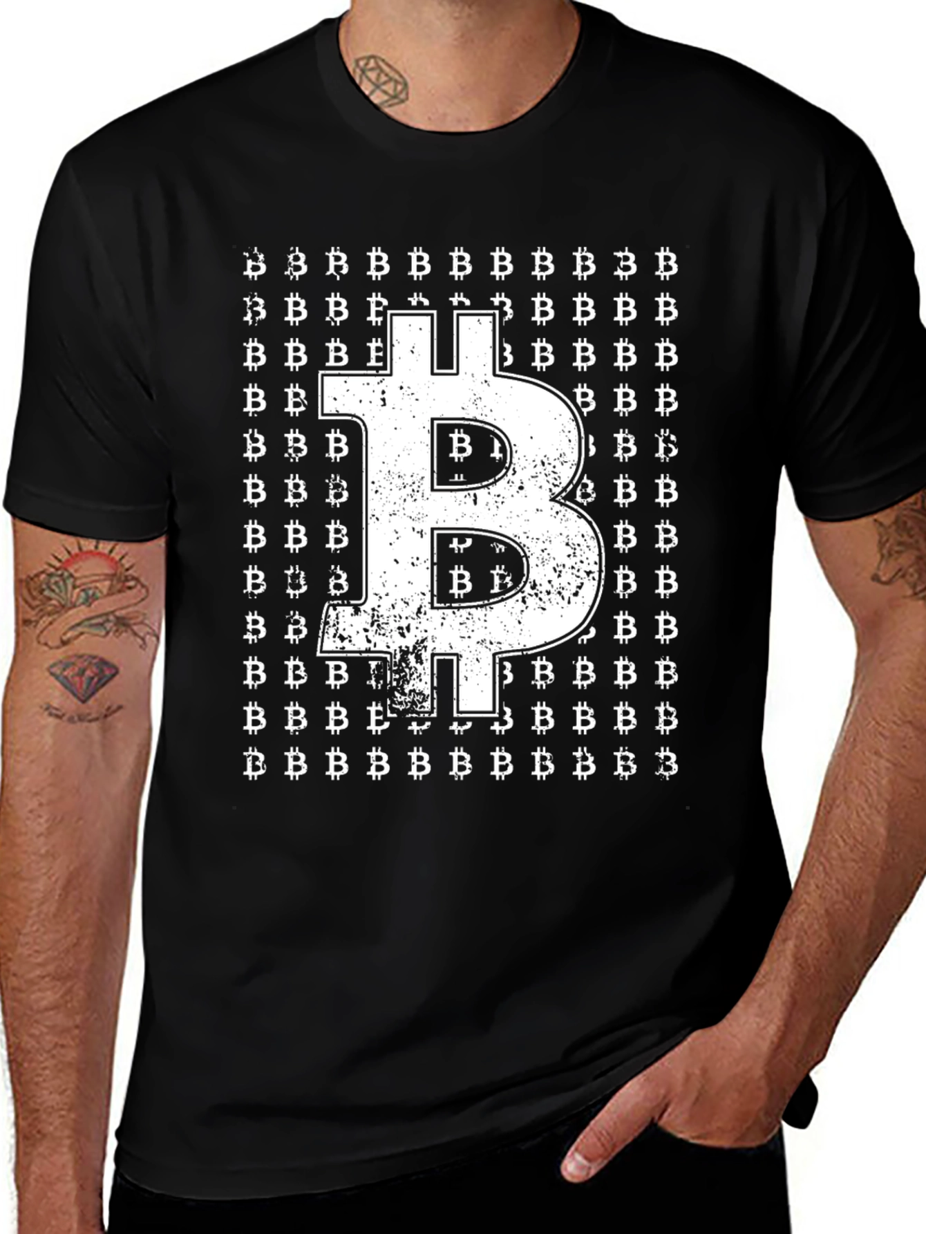 Bitcoin Crypto Graphic T-Shirt - Black