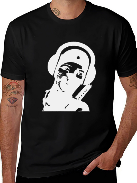 Cool Graphic Tee - Ninja with Headphones