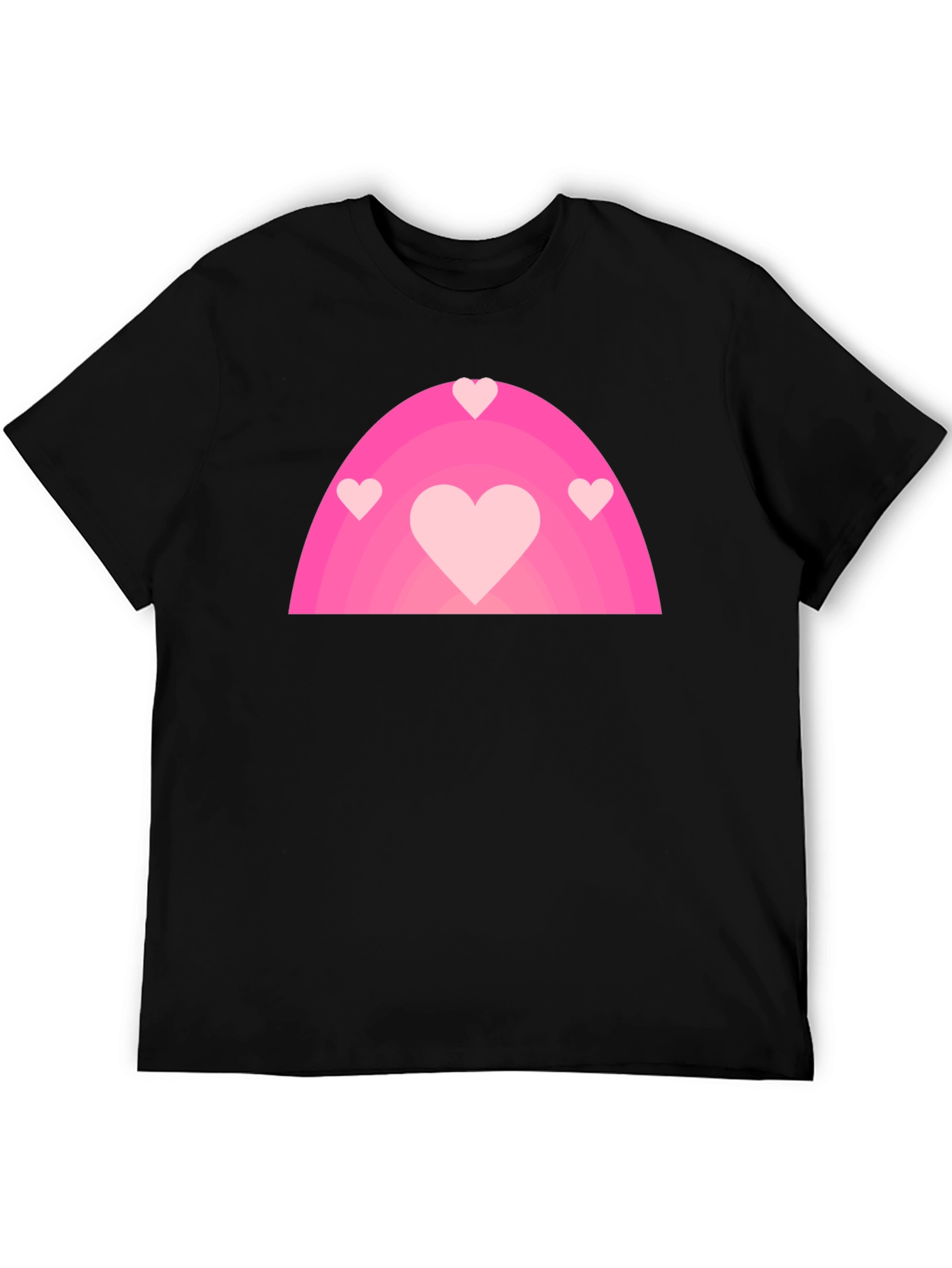 Pink Heart Rainbow Graphic Tee