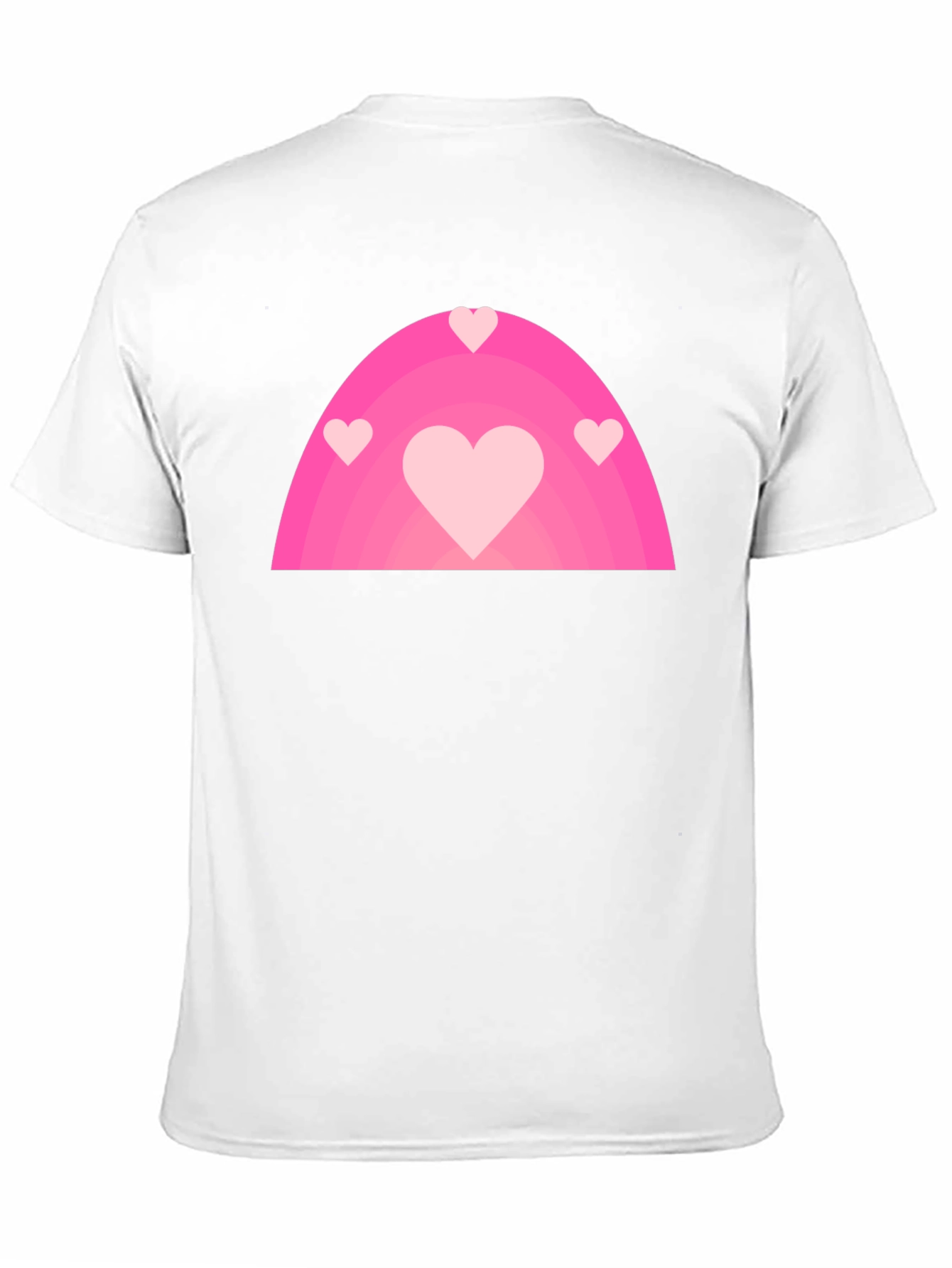 Pink Heart Rainbow Graphic Tee