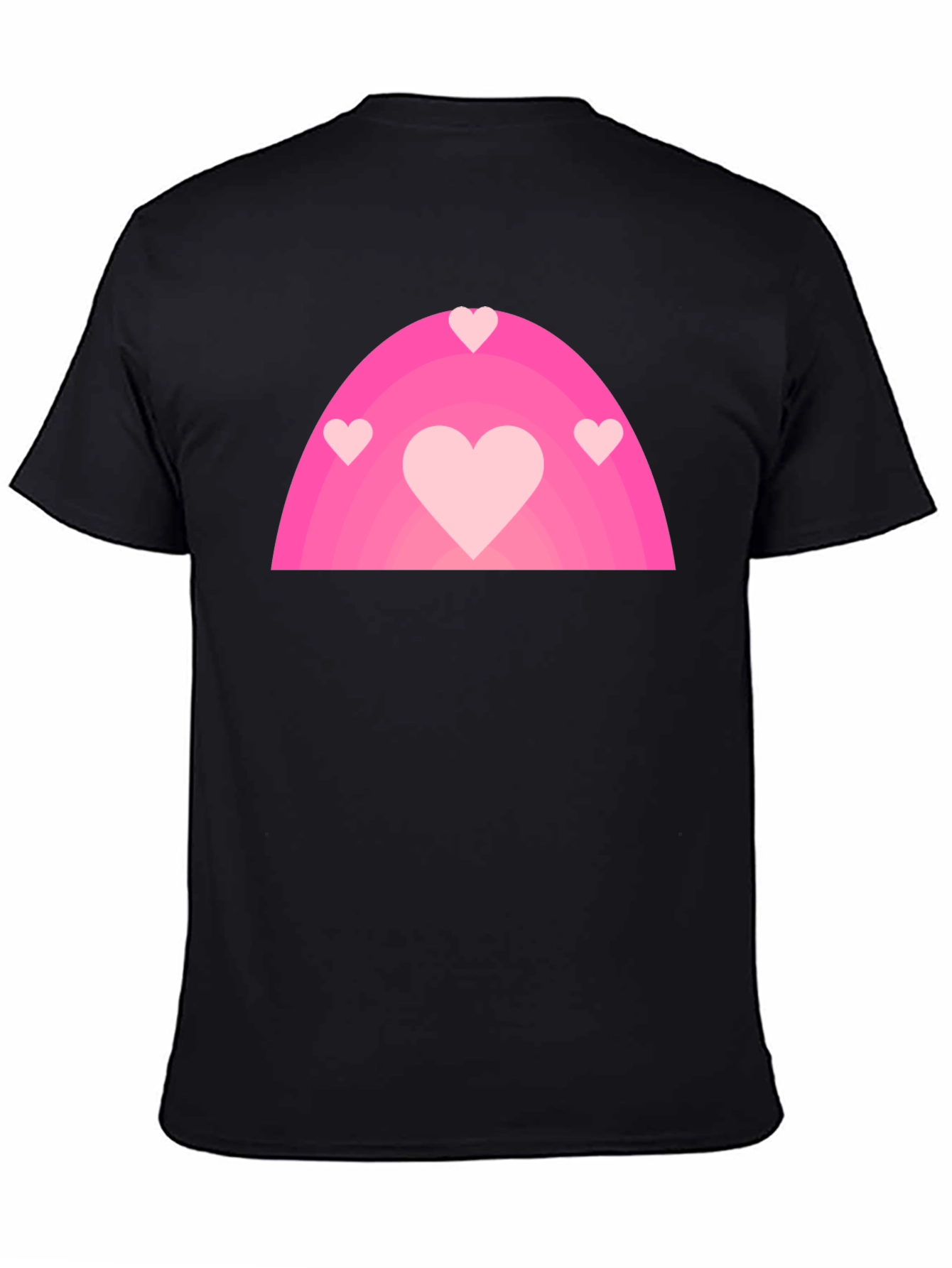 Pink Heart Rainbow Graphic Tee