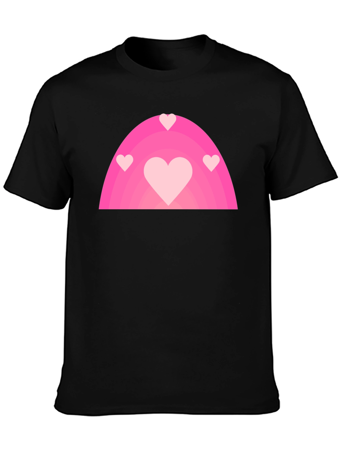 Pink Heart Rainbow Graphic Tee