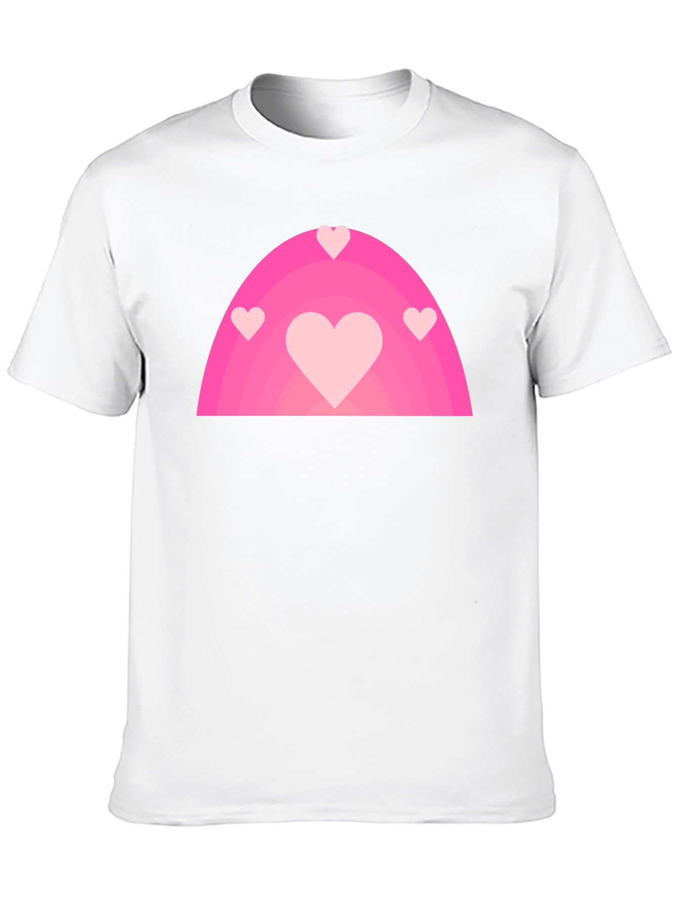 Pink Heart Rainbow Graphic Tee