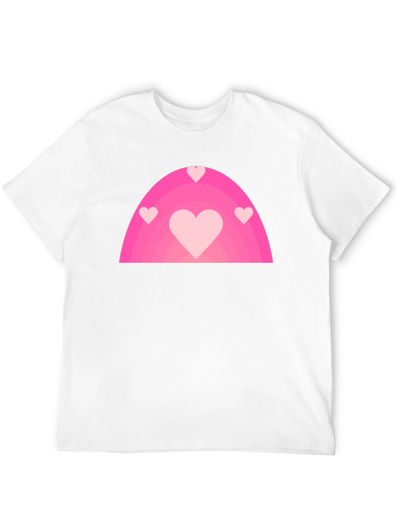 Pink Heart Rainbow Graphic Tee