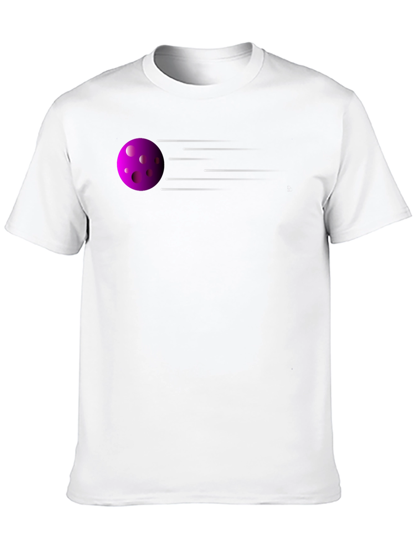 Pickleball Action T-Shirt - Fast Purple Ball Design