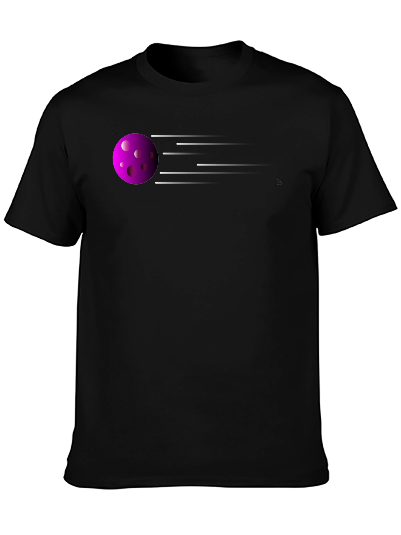 Pickleball Action T-Shirt - Fast Purple Ball Design