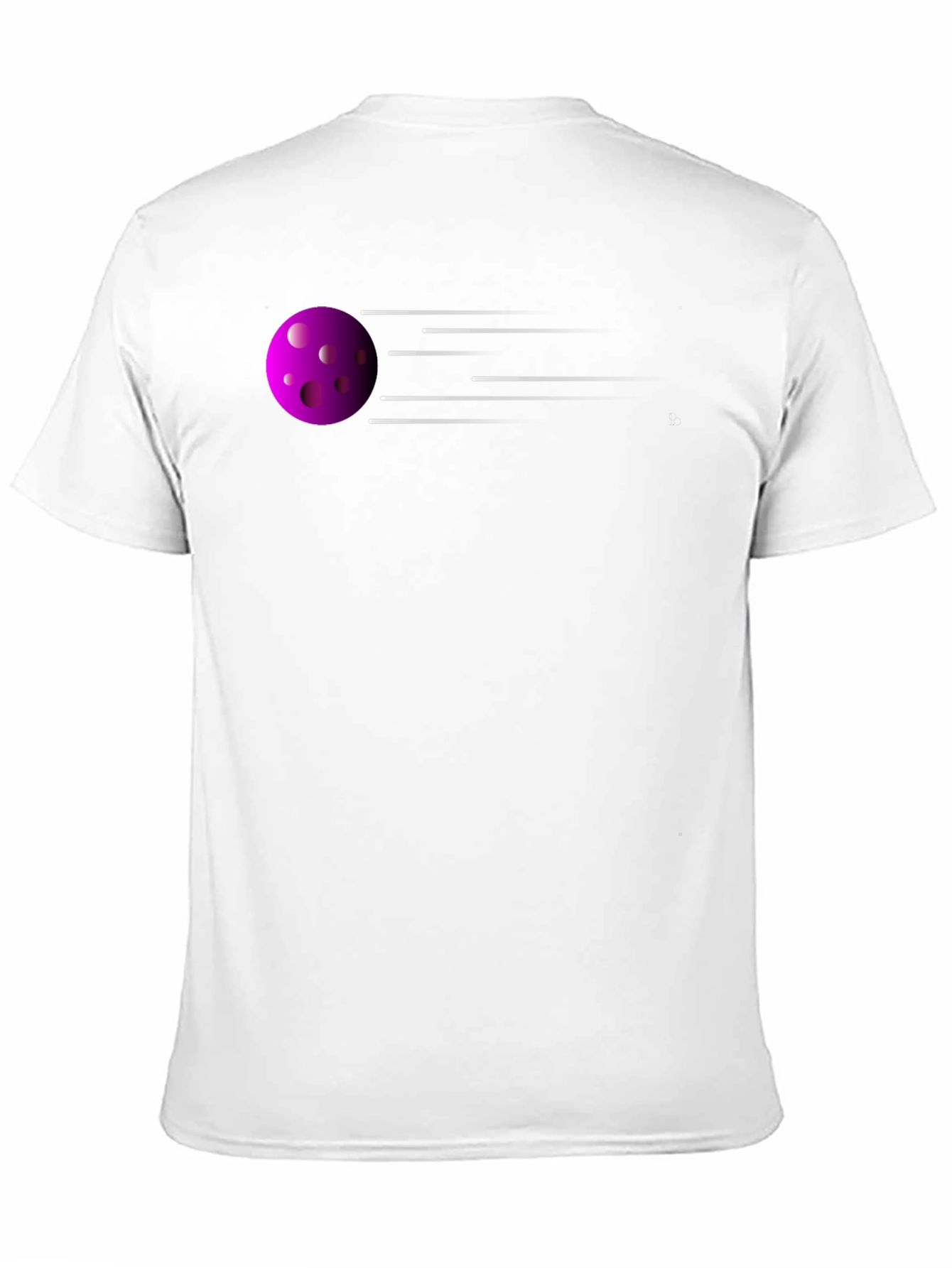 Pickleball Action T-Shirt - Fast Purple Ball Design