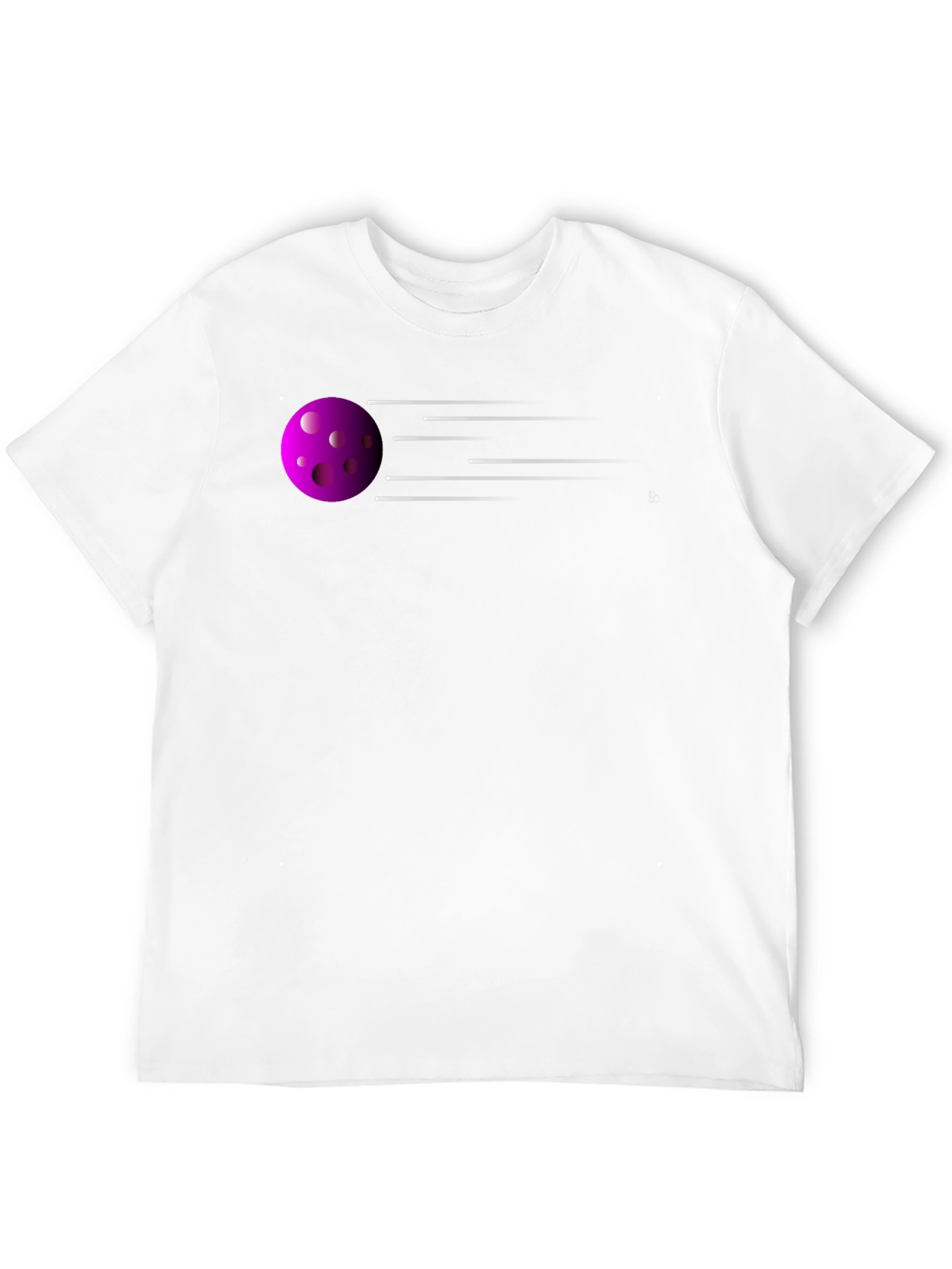 Pickleball Action T-Shirt - Fast Purple Ball Design