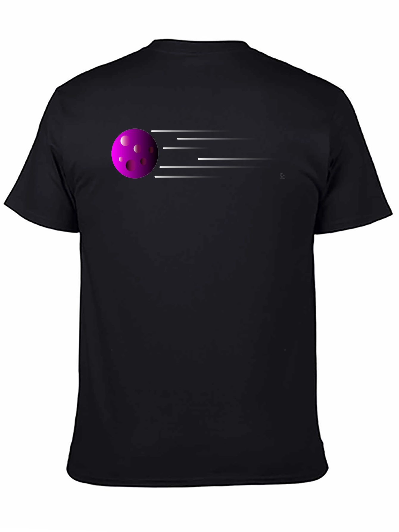 Pickleball Action T-Shirt - Fast Purple Ball Design
