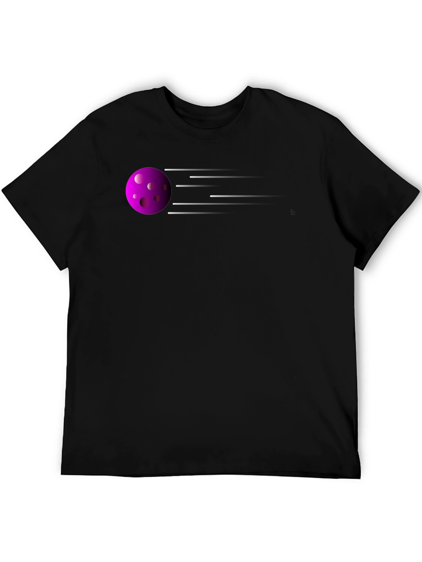 Pickleball Action T-Shirt - Fast Purple Ball Design