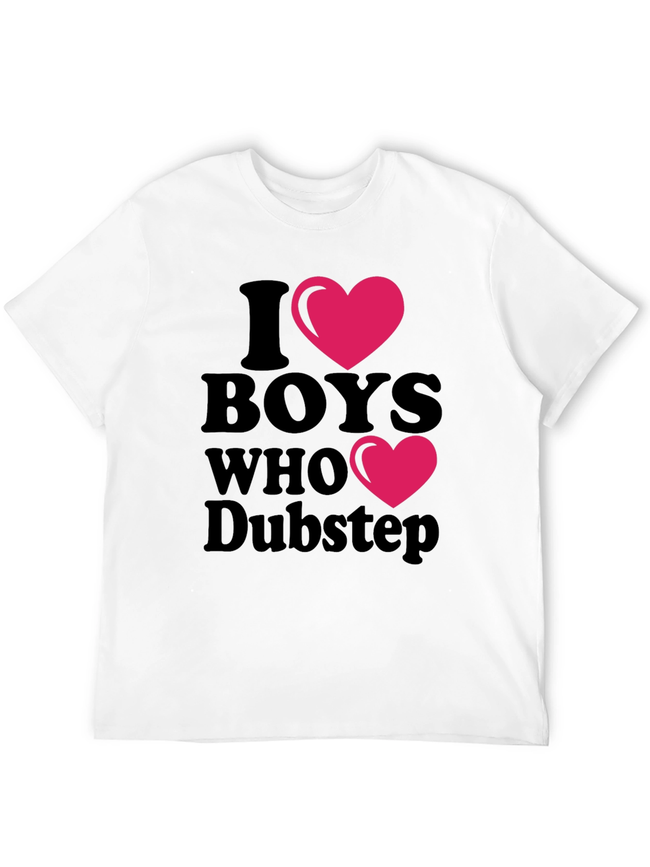 I Heart Boys Who Dubstep Black Graphic Tee