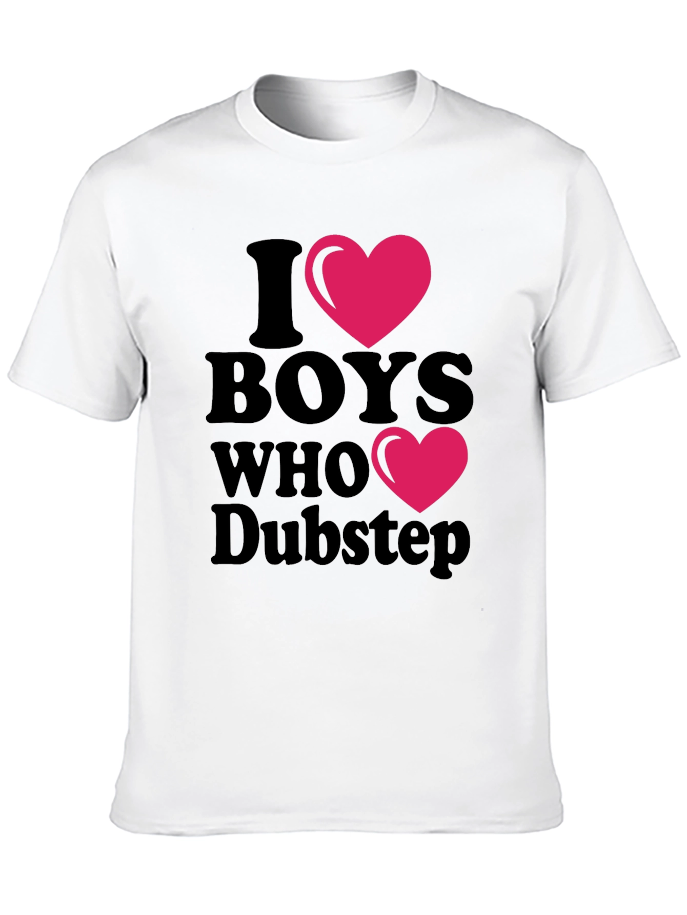 I Heart Boys Who Dubstep Black Graphic Tee
