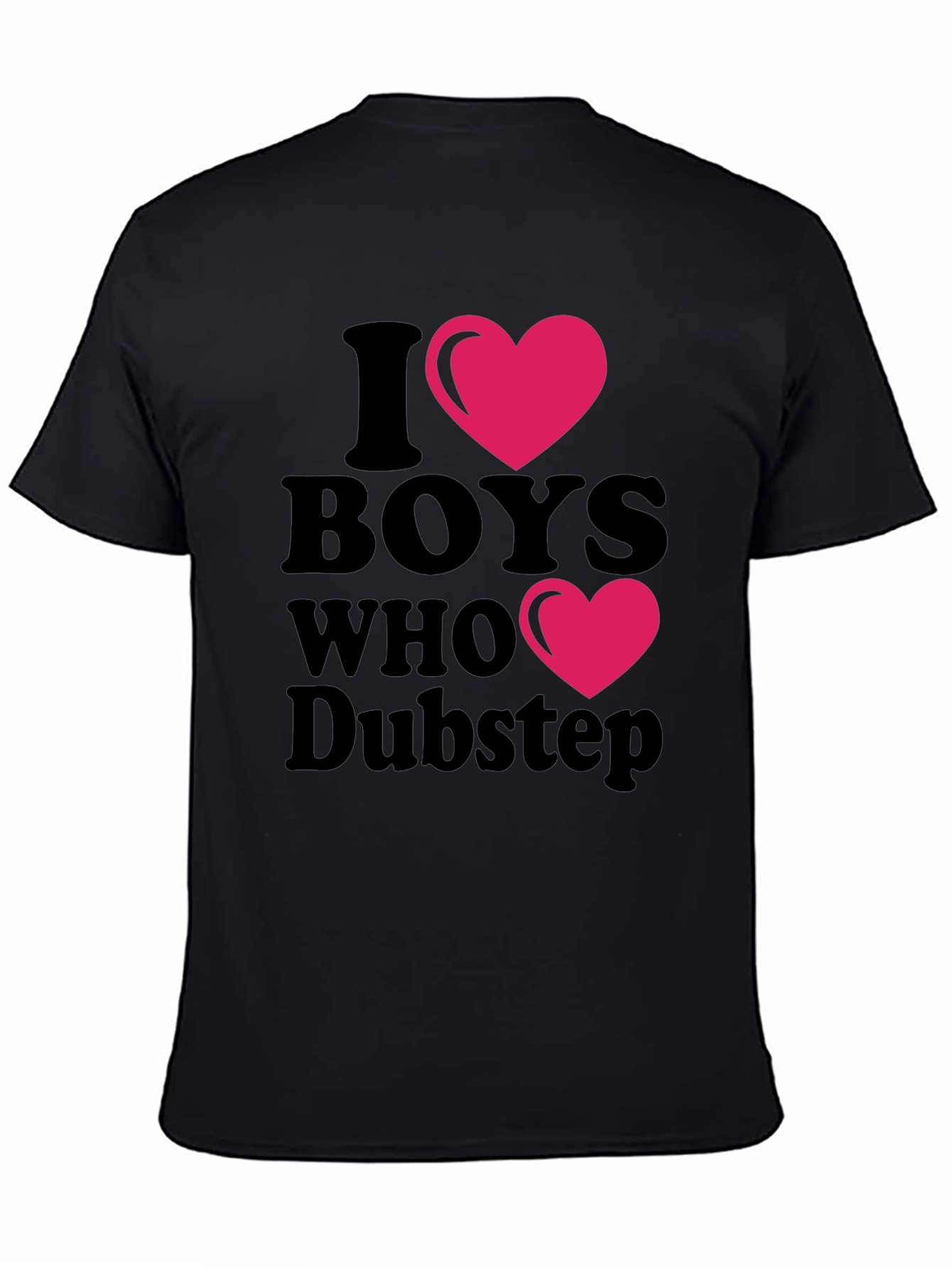 I Heart Boys Who Dubstep Black Graphic Tee